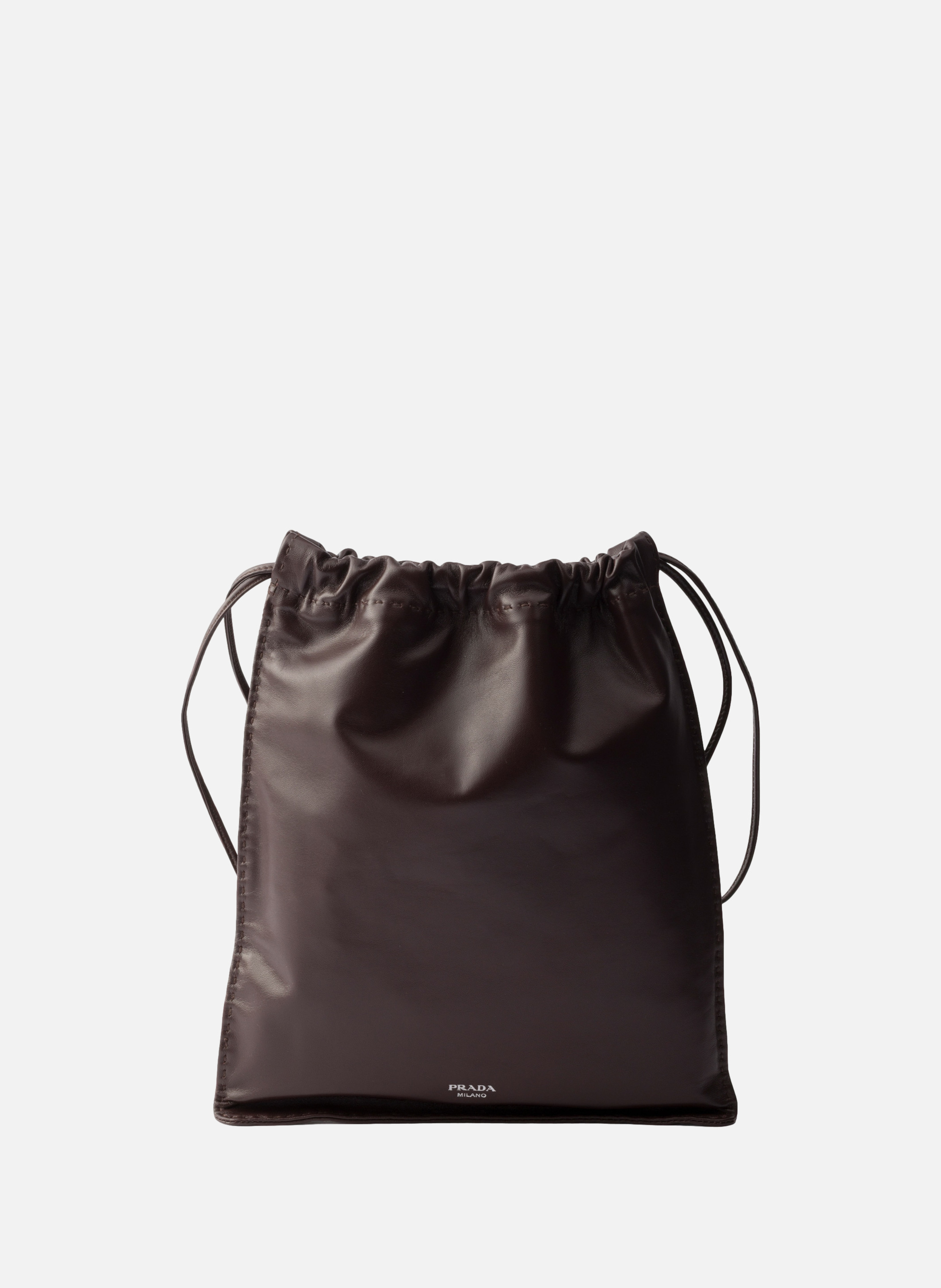 Pochette prada wish en cuir nappa PRADA Marron