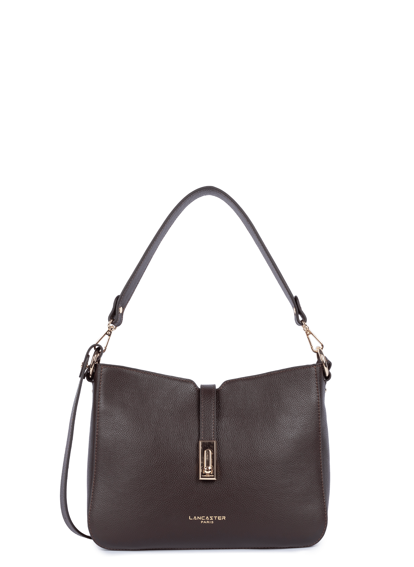 Grand sac besace - milano horizon LANCASTER Marron