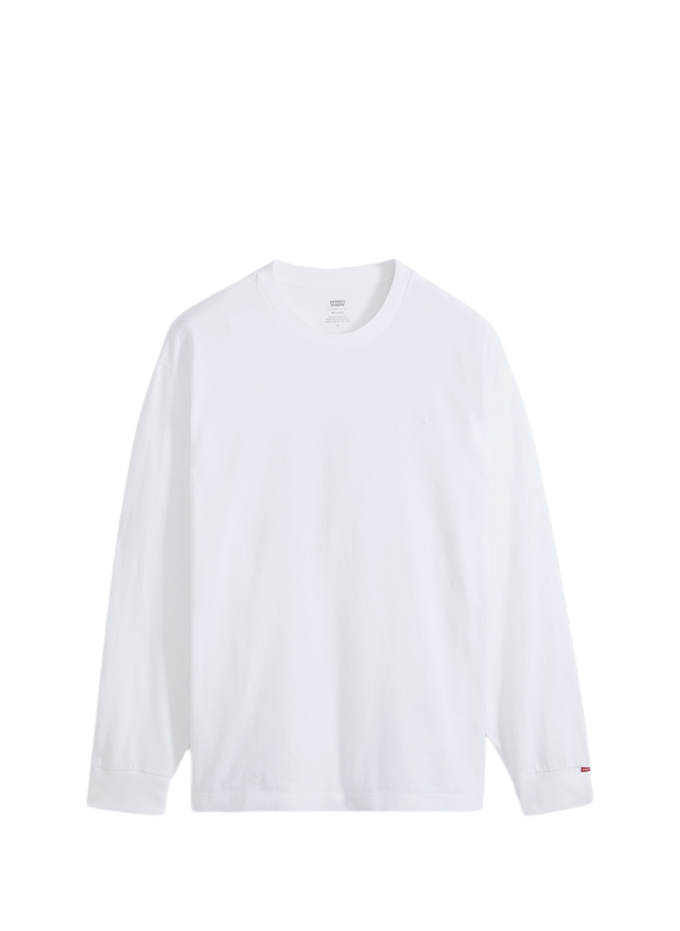 T-shirt droit col rond en coton LEVI'S Blanc
