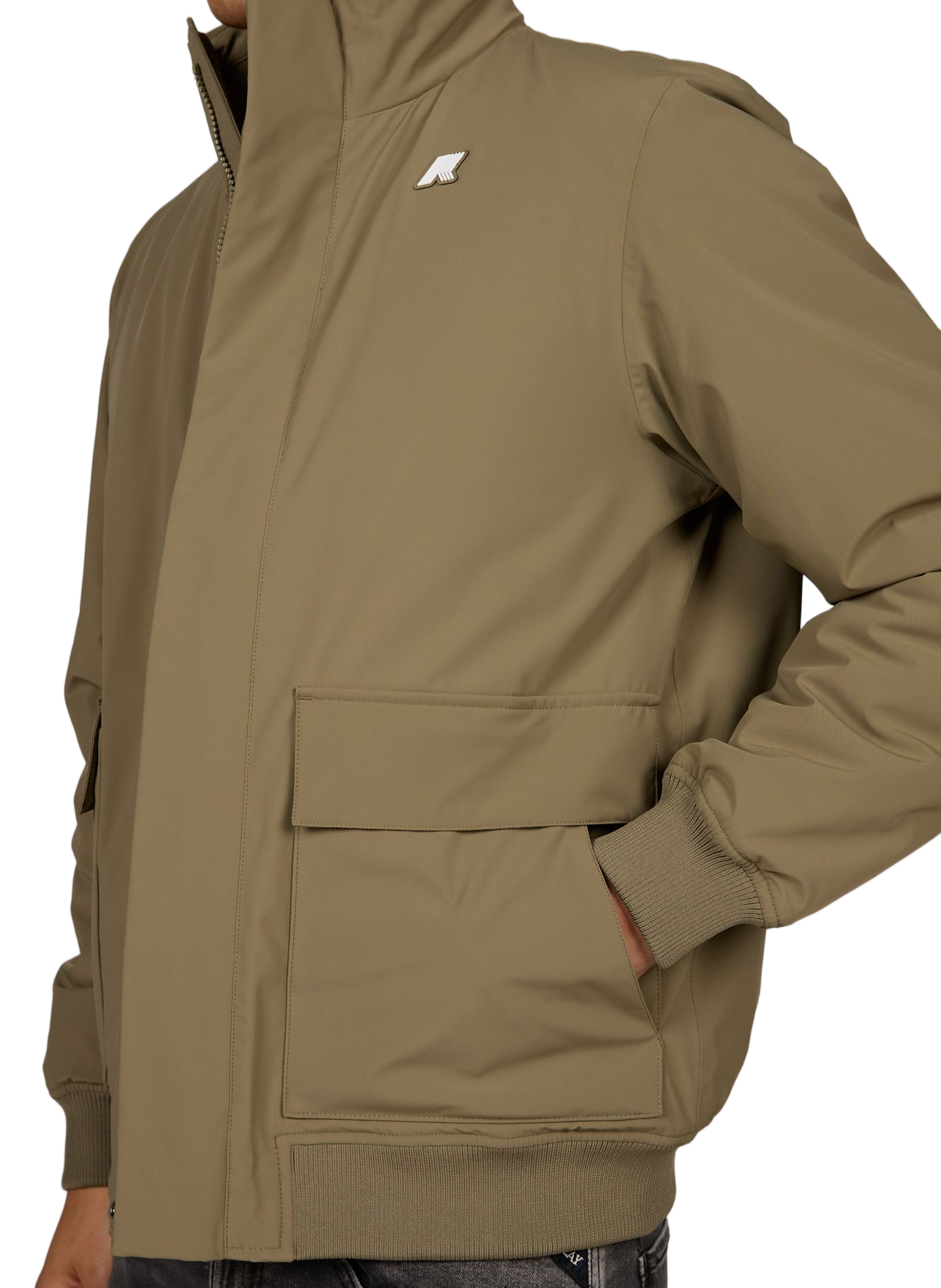 Blouson col montant K-WAY Kaki