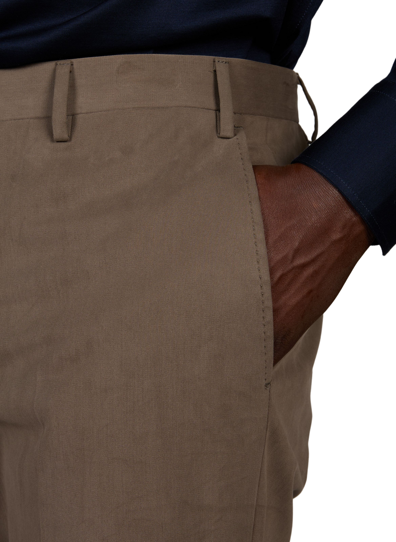 Pantalon droit en coton et cachemire CORNELIANI Vert