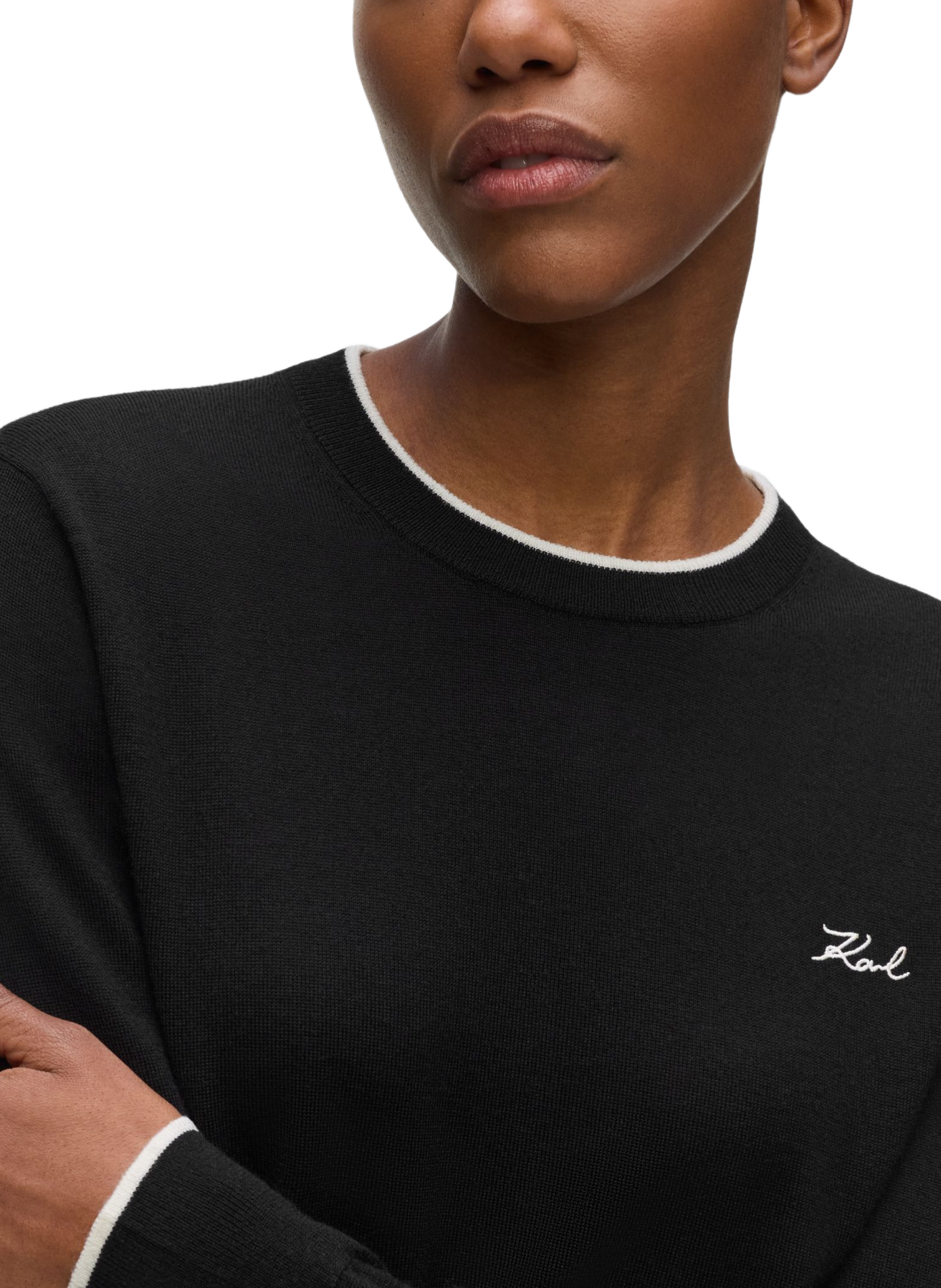 Merino wool jumper KARL LAGERFELD Black