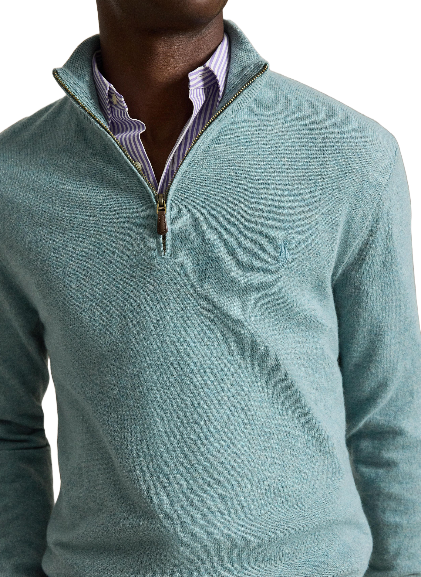 Wool zip-neck jumper POLO RALPH LAUREN Blue