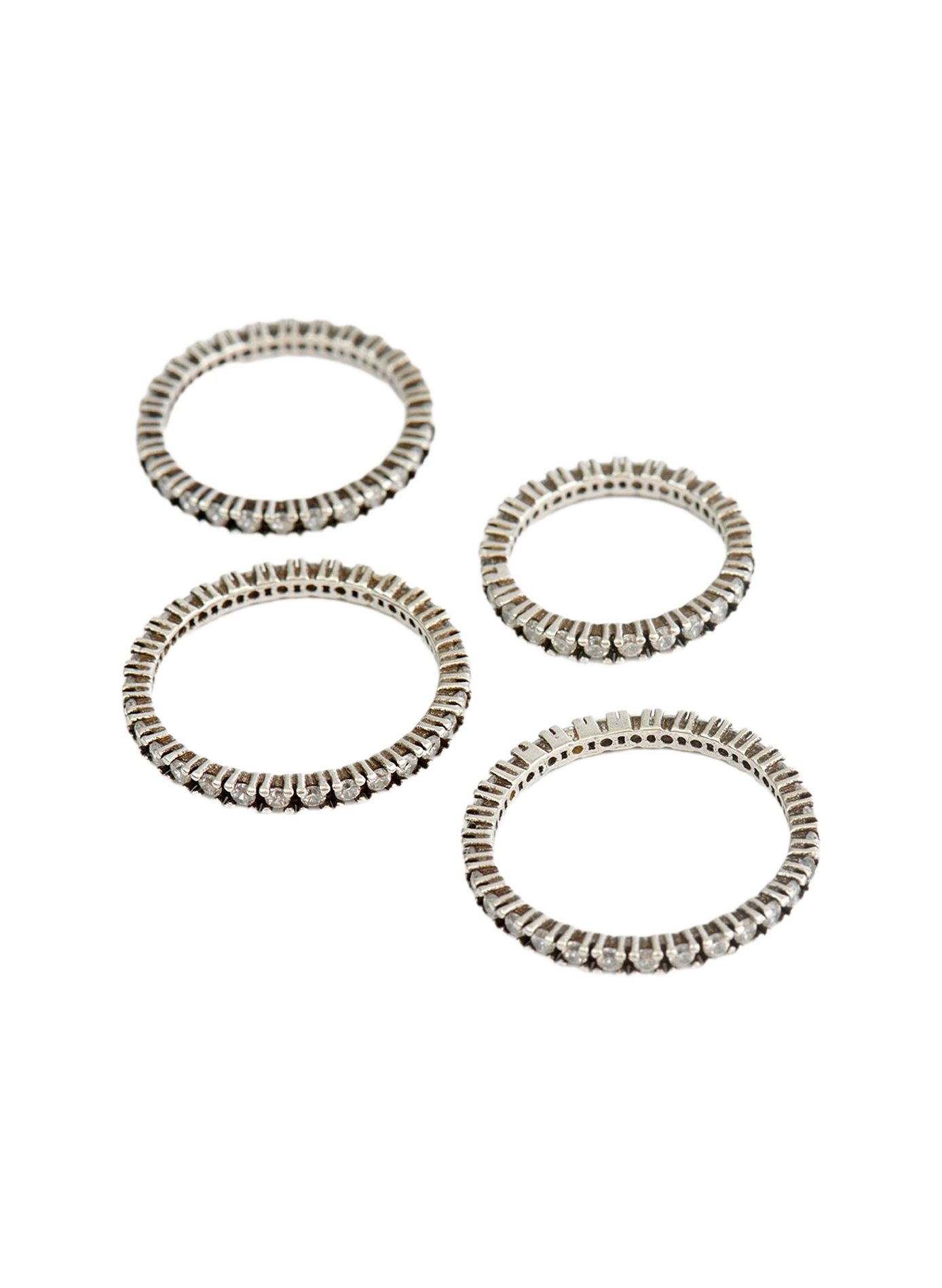 Set de bagues fines Lauren en laiton et verre ISABEL MARANT Transparent
