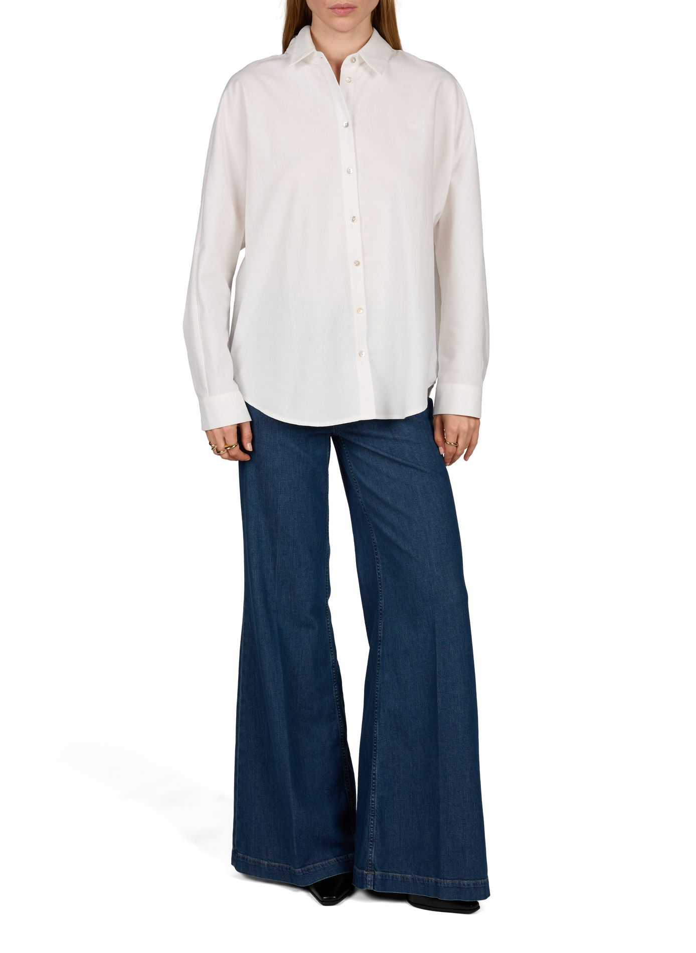 Weite Baumwolljeans CLOSED Blau