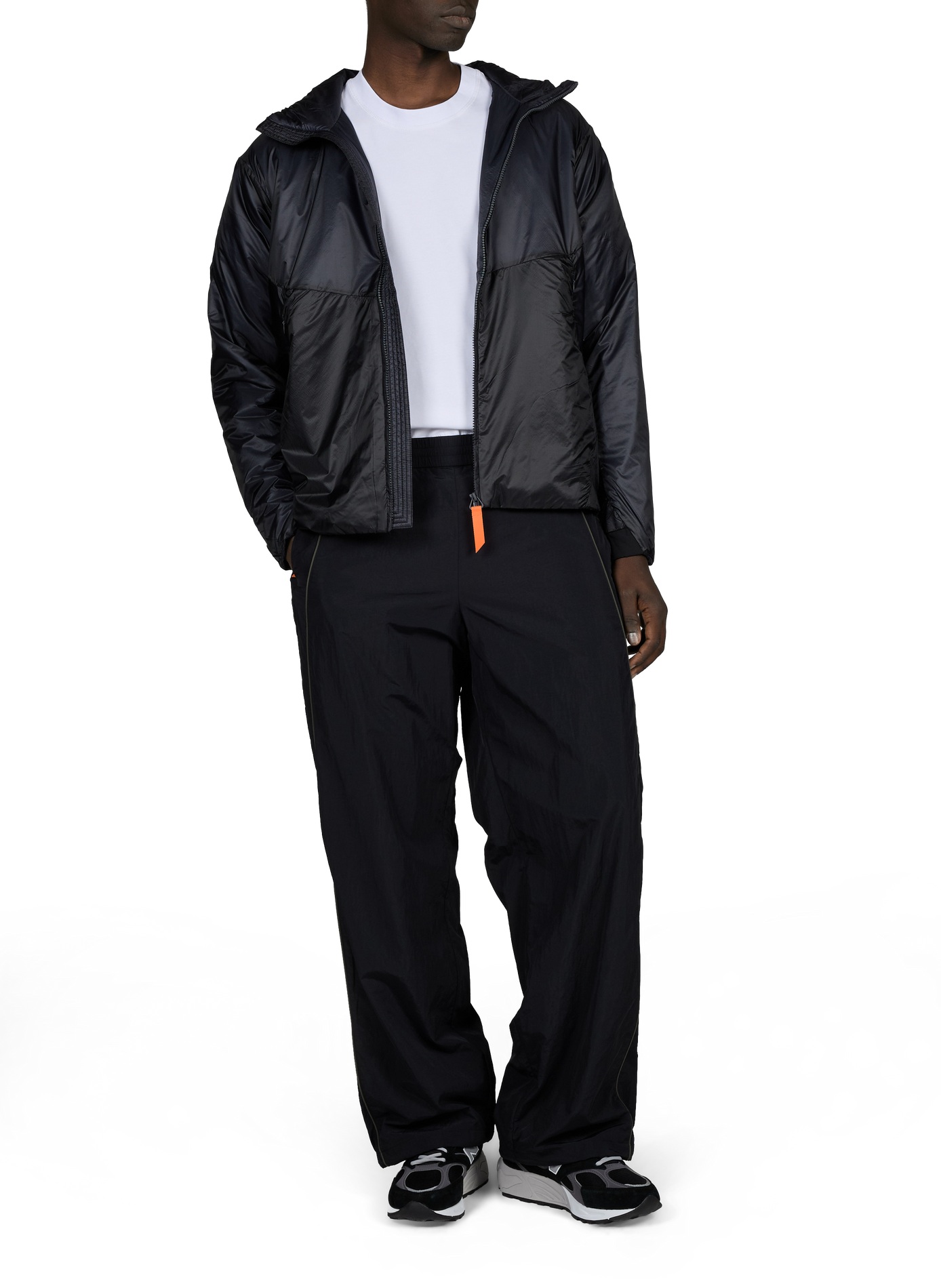 Plain straight hooded jacket | Blue GERTRUDE Men