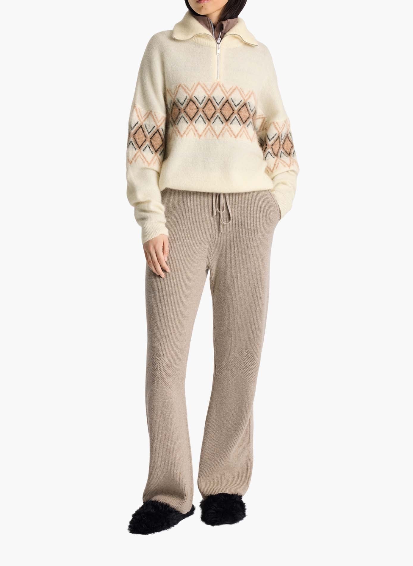 Pull mireva col camionneur FUSALP Beige