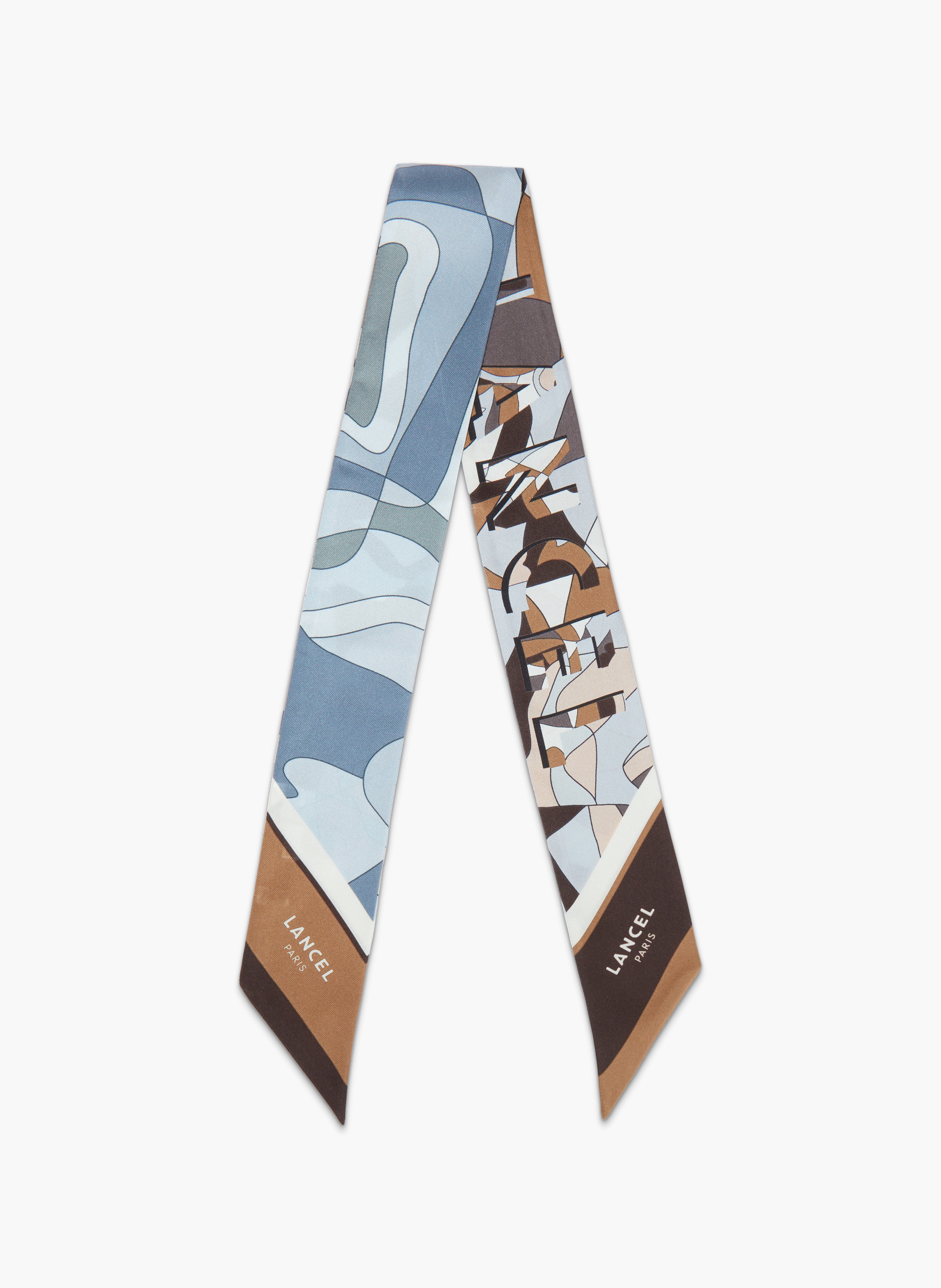 Haarband met een puzzelprint van Lancel in zijde. LANCEL Blauw