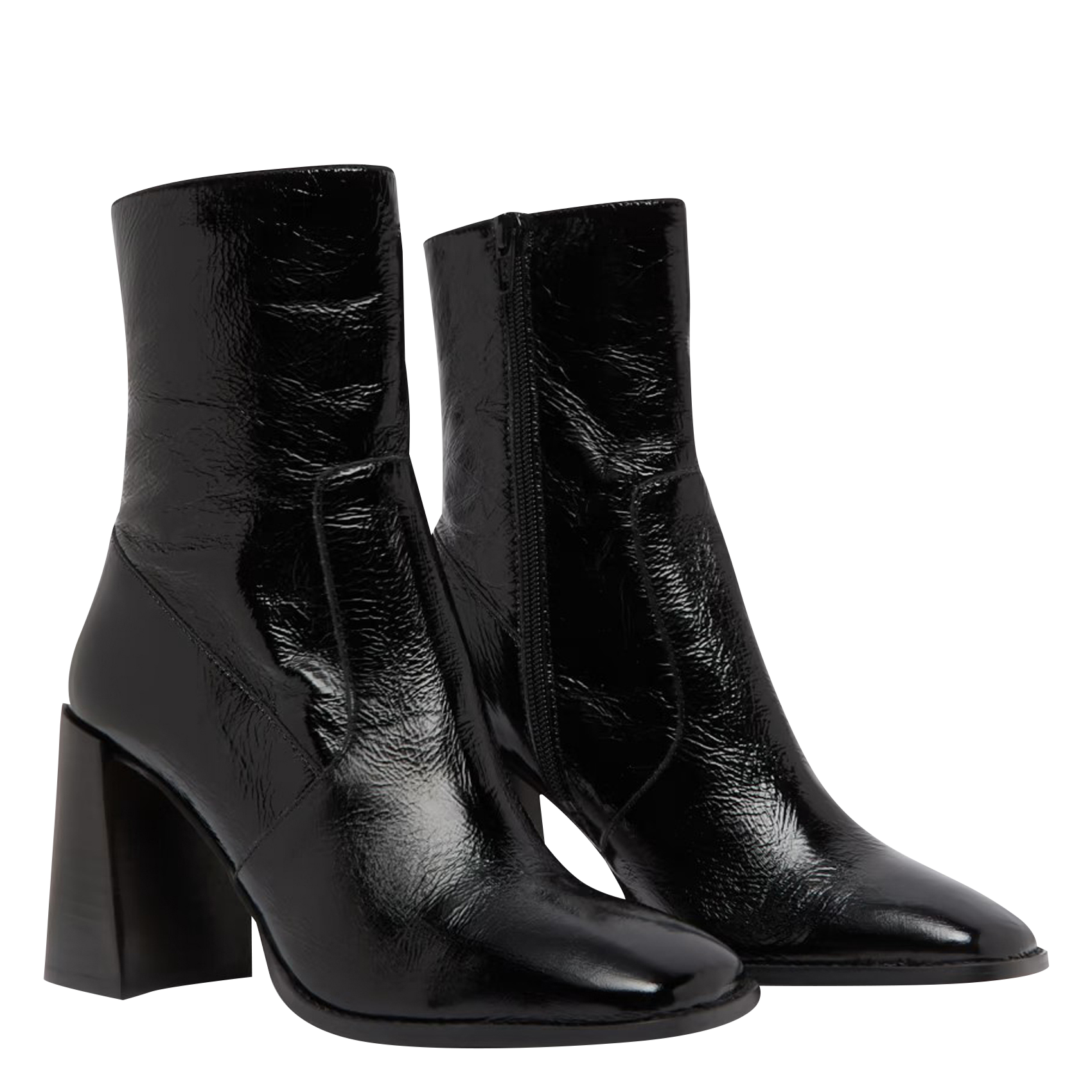 Bottines en cuir craquelé vidal JONAK Noir