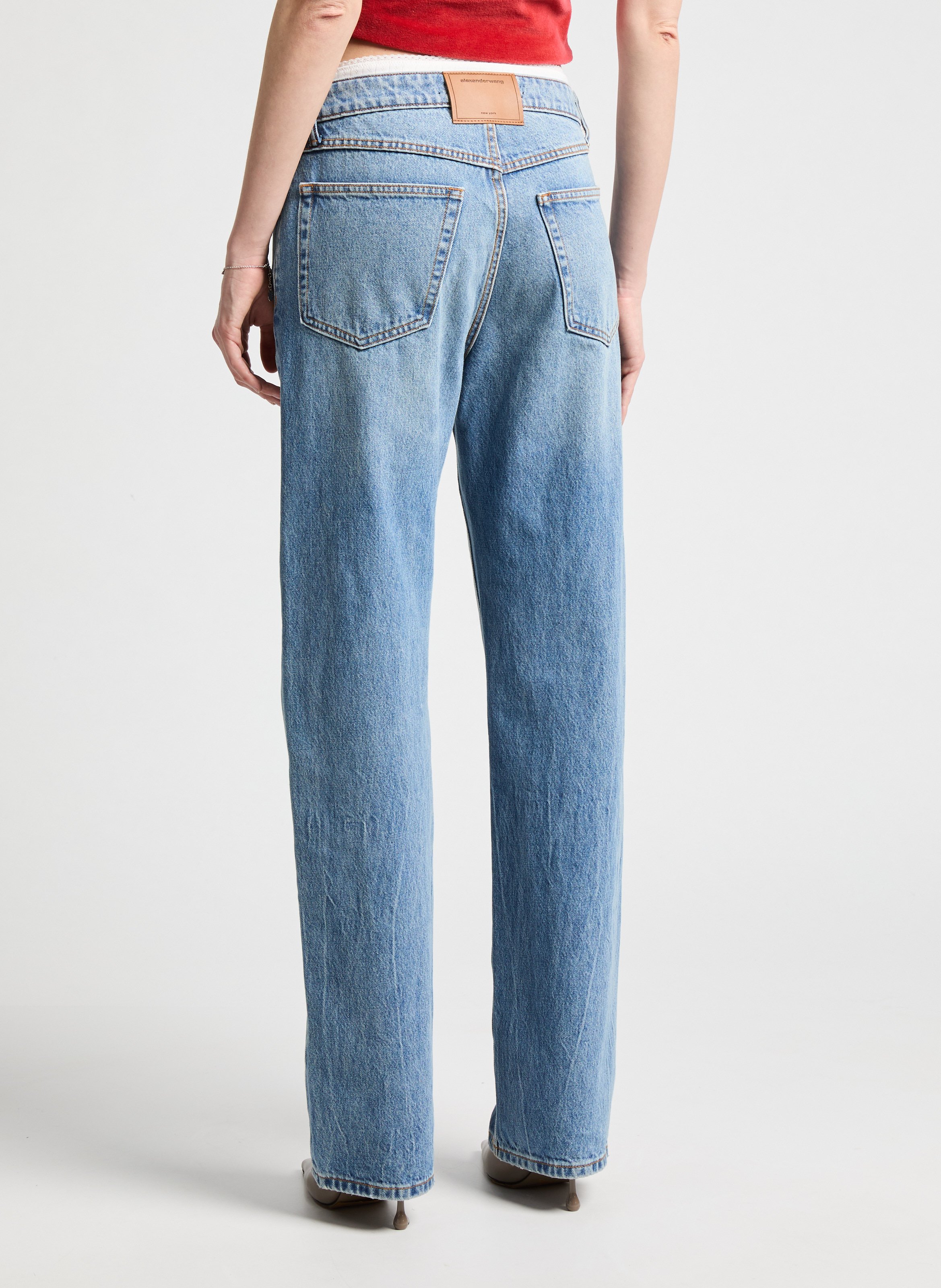 Jean avec empiècement à la taille  ALEXANDER WANG Bleu