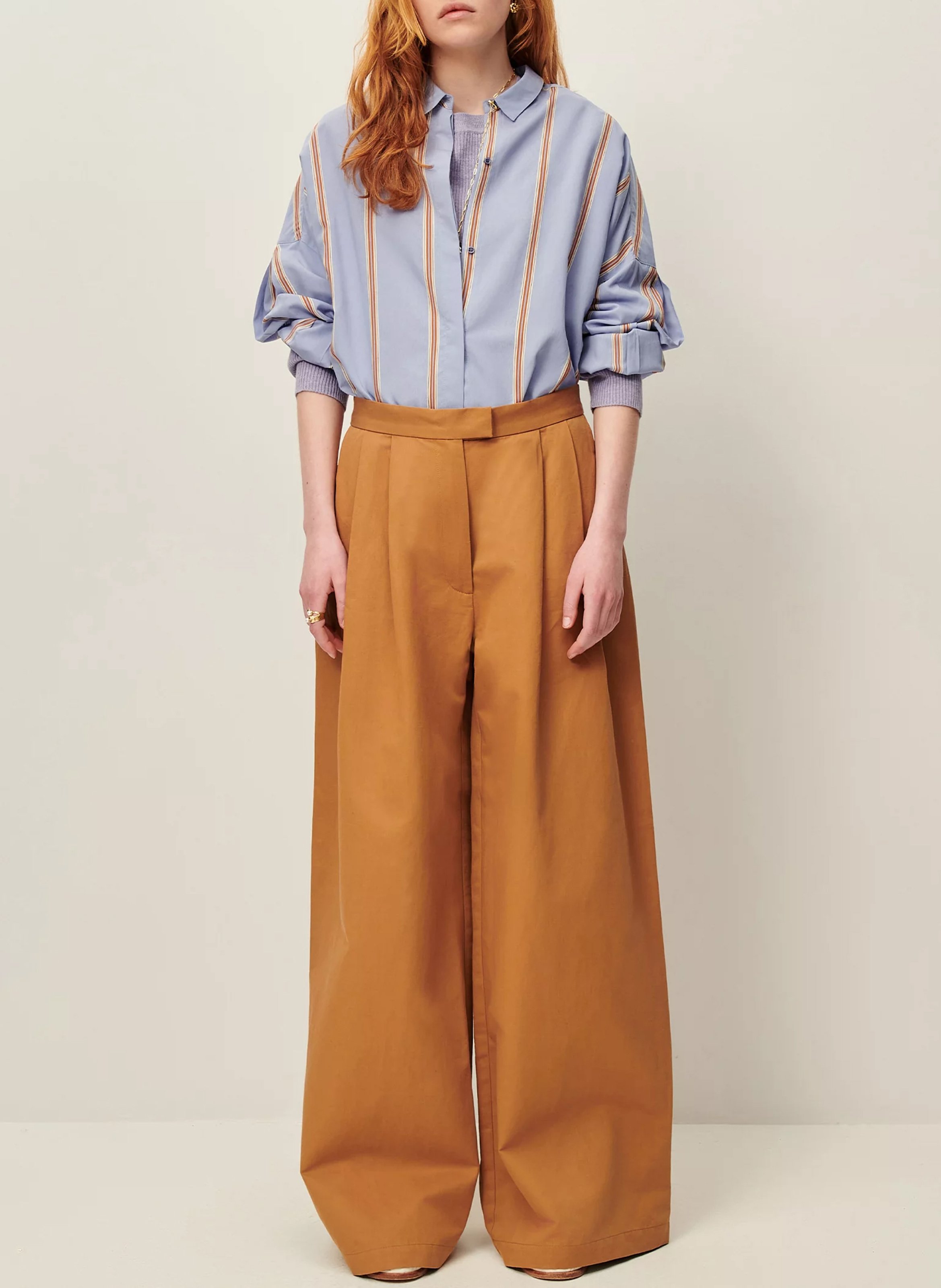 Chemise droite rayée celona SESSUN Bleu