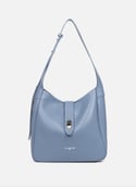 M bucket bag - Top Double  Bleu cendre - in - argent