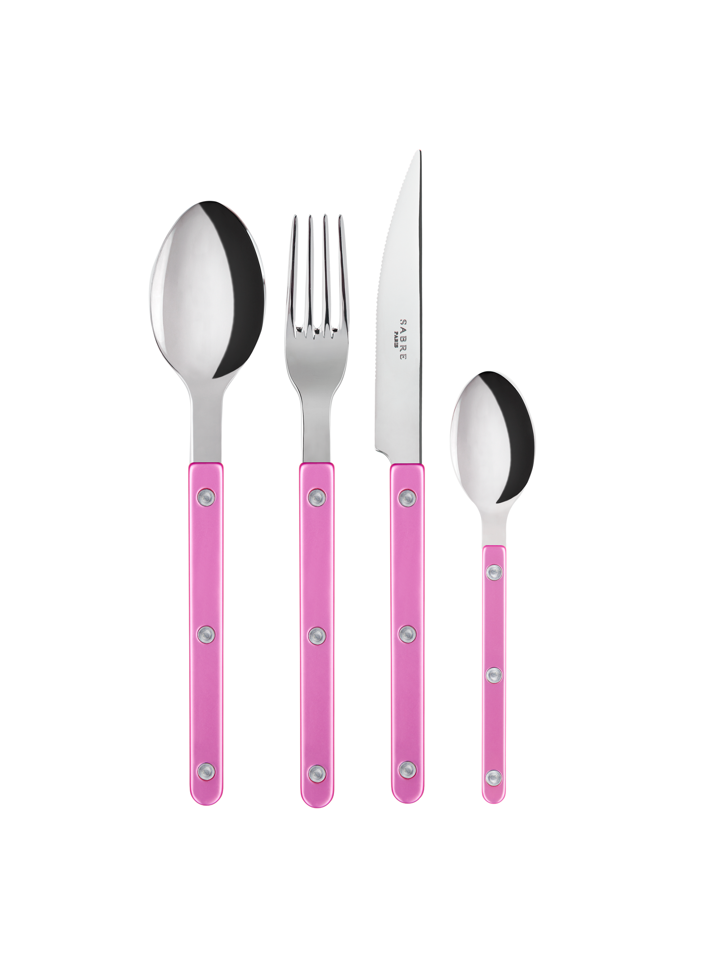 Set de 4 couverts de table, bistrot pearly  Rose