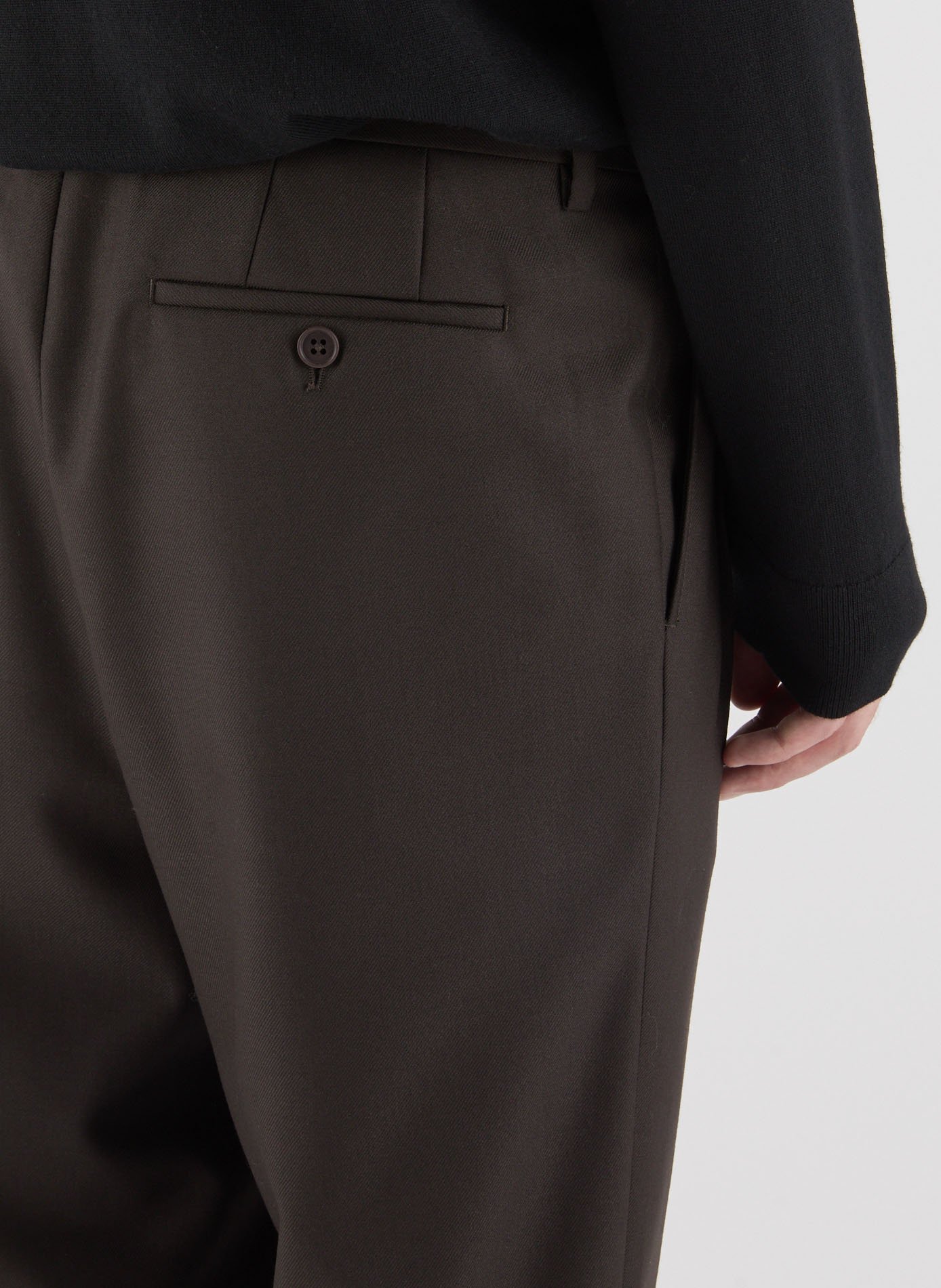 Wide-leg wool trousers SAISON 1865 Brown