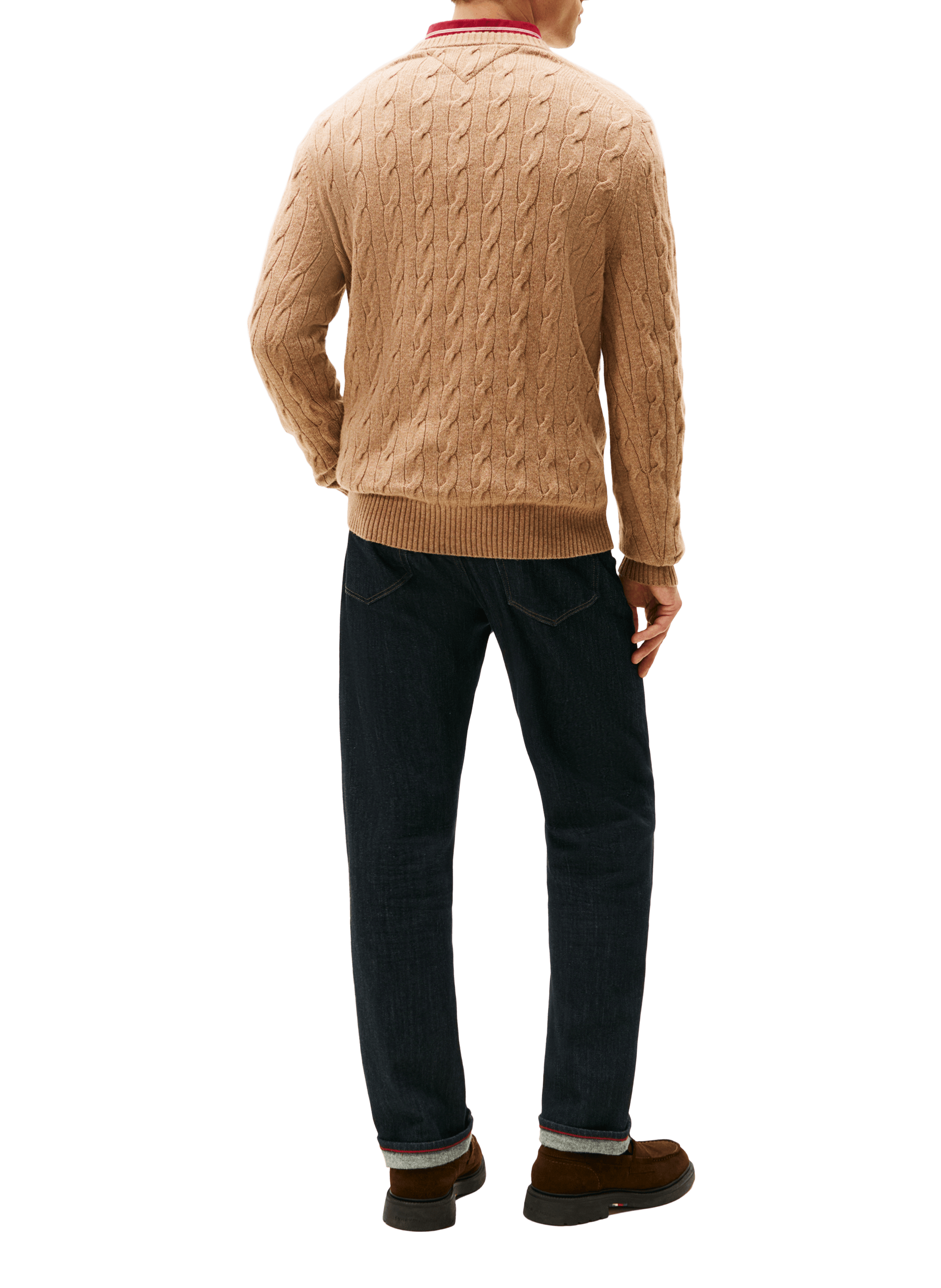 Wool-blend round-neck jumper TOMMY HILFIGER Beige