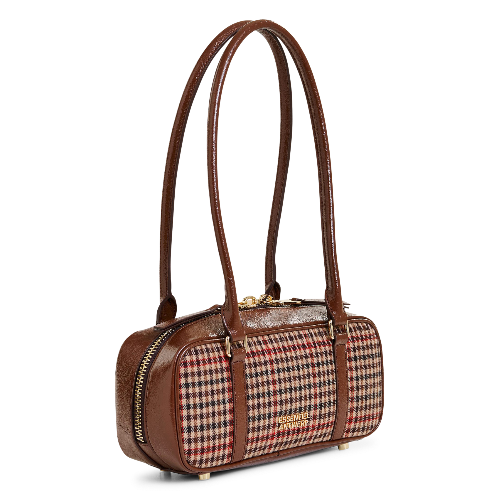 Sac épaule en laine mélangée Igor ESSENTIEL ANTWERP Marron