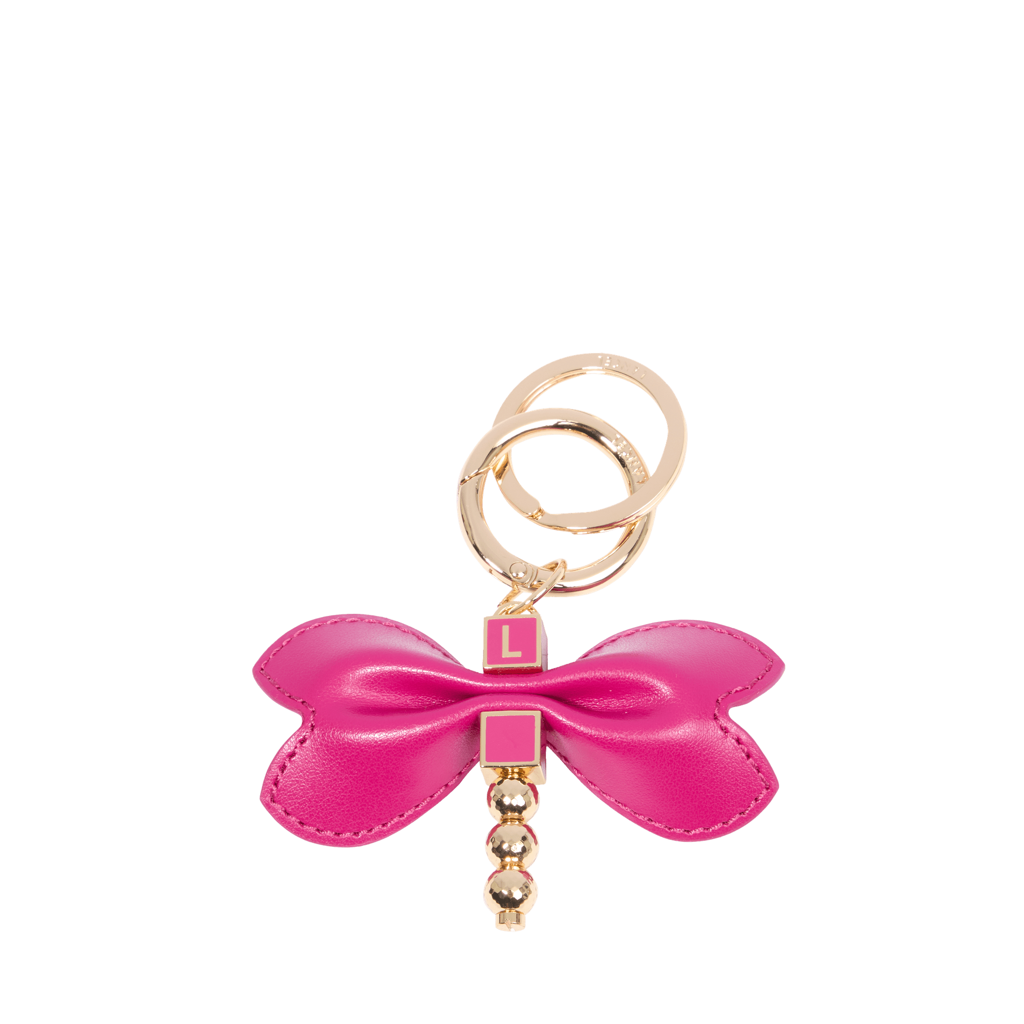 Lancel Jungle Dragonfly Metal Keychain LANCEL Pink