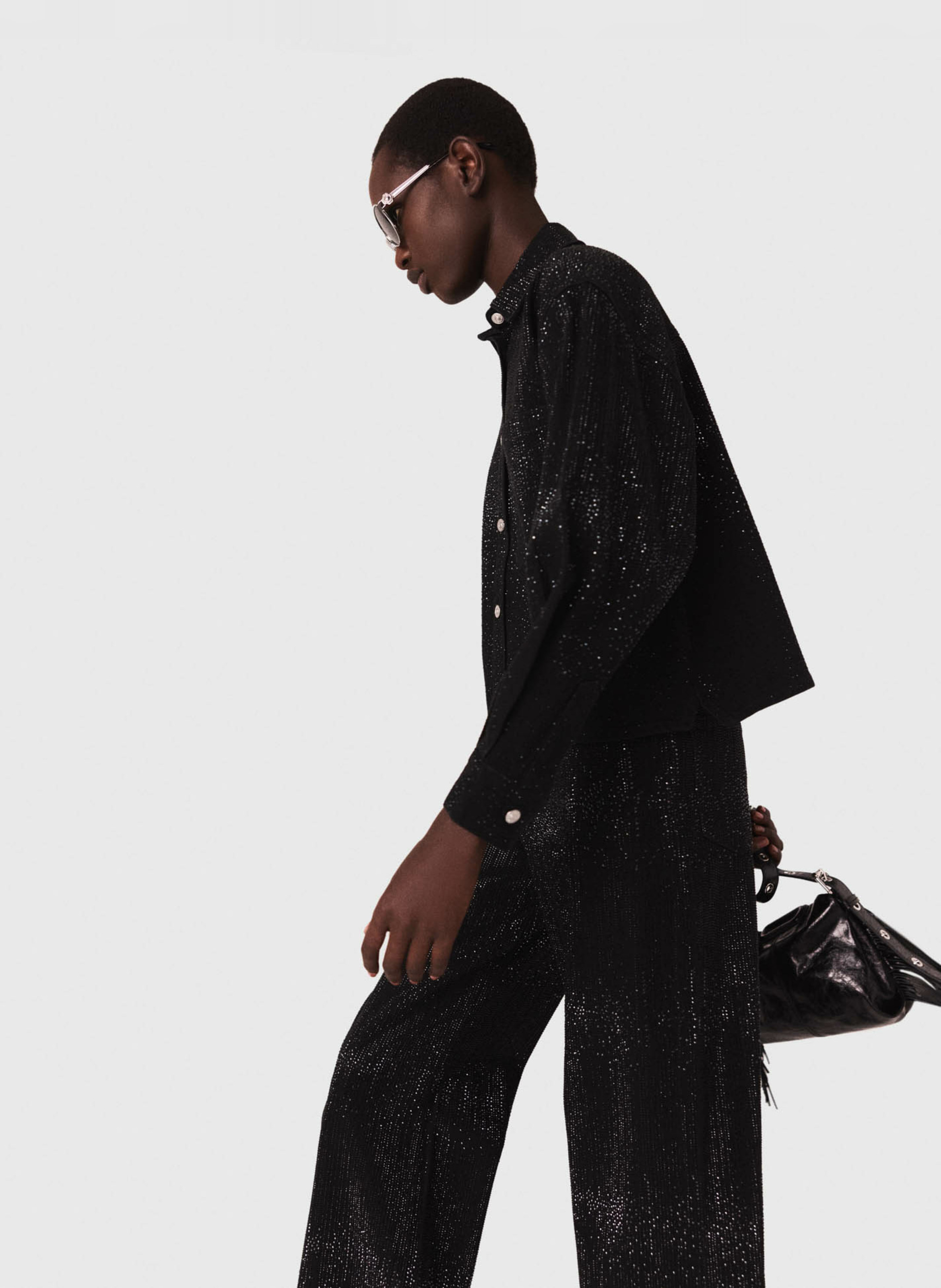 Chemise col classique MAJE Noir