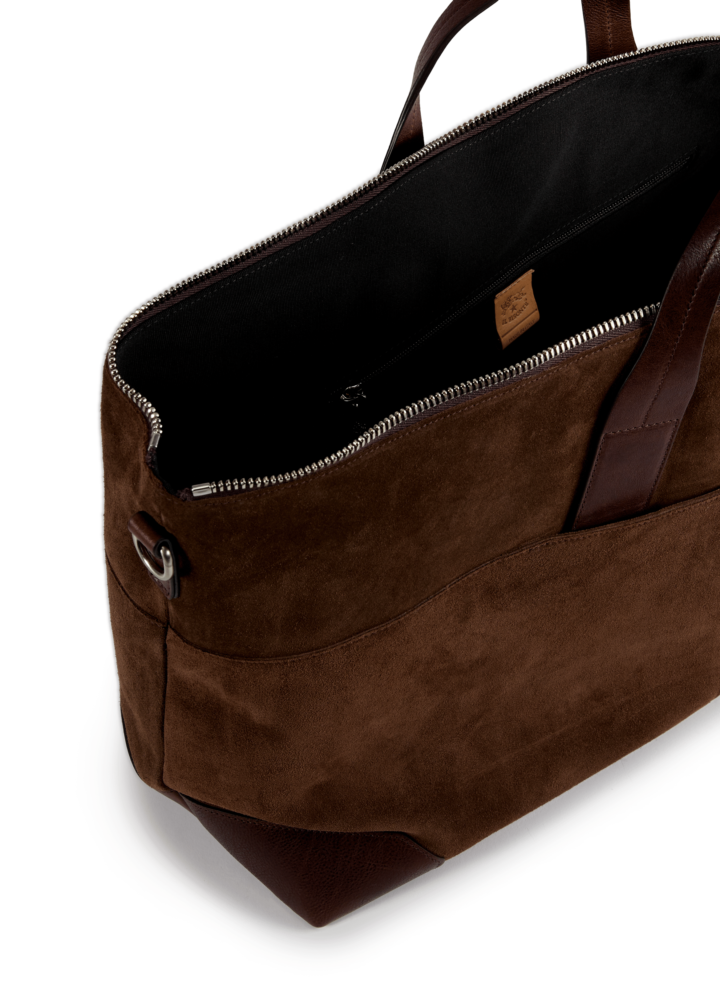 Sac de voyage en cuir IL BISONTE Marron