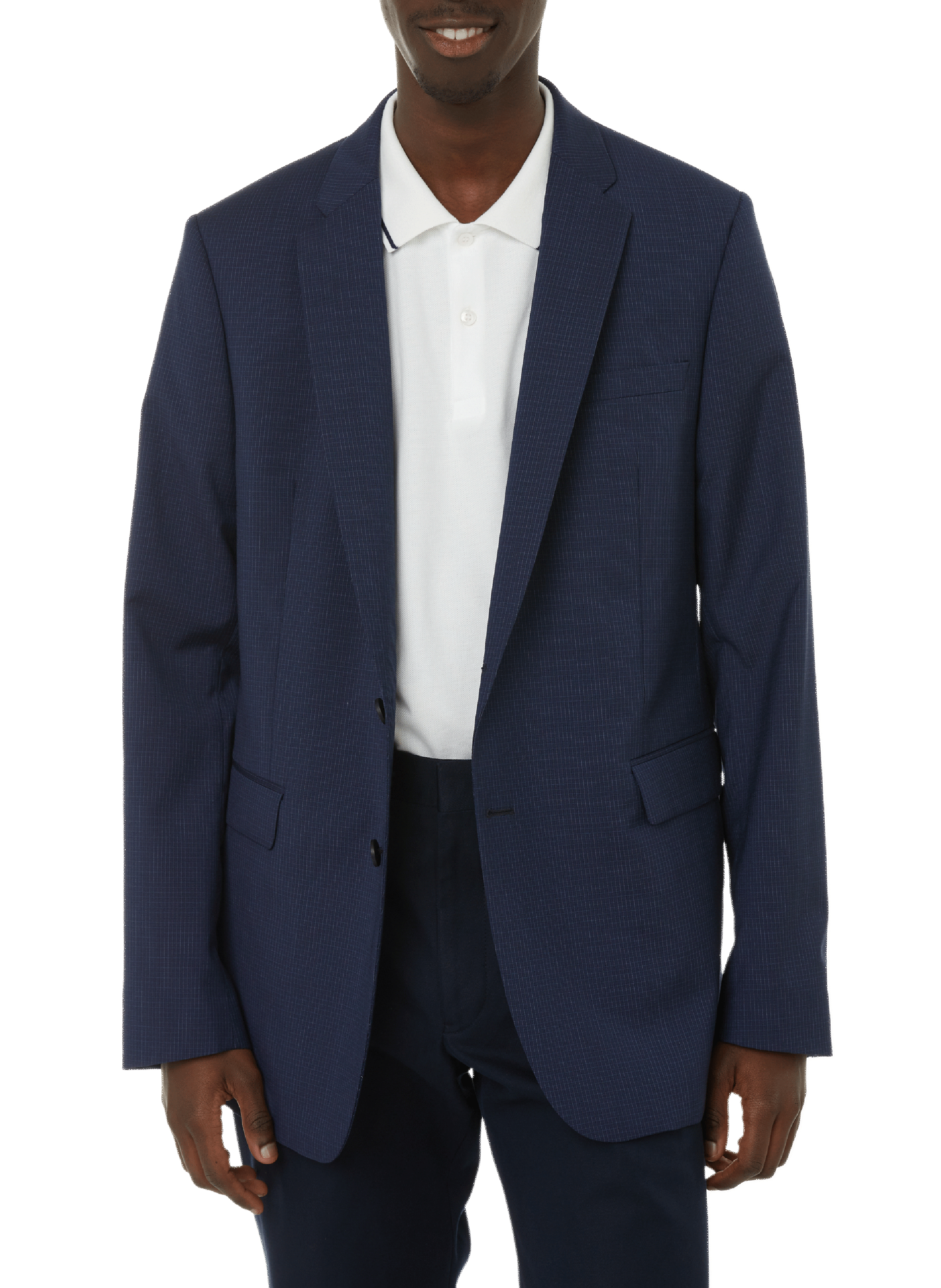 SAISON 1865 Wool check jacket Blue