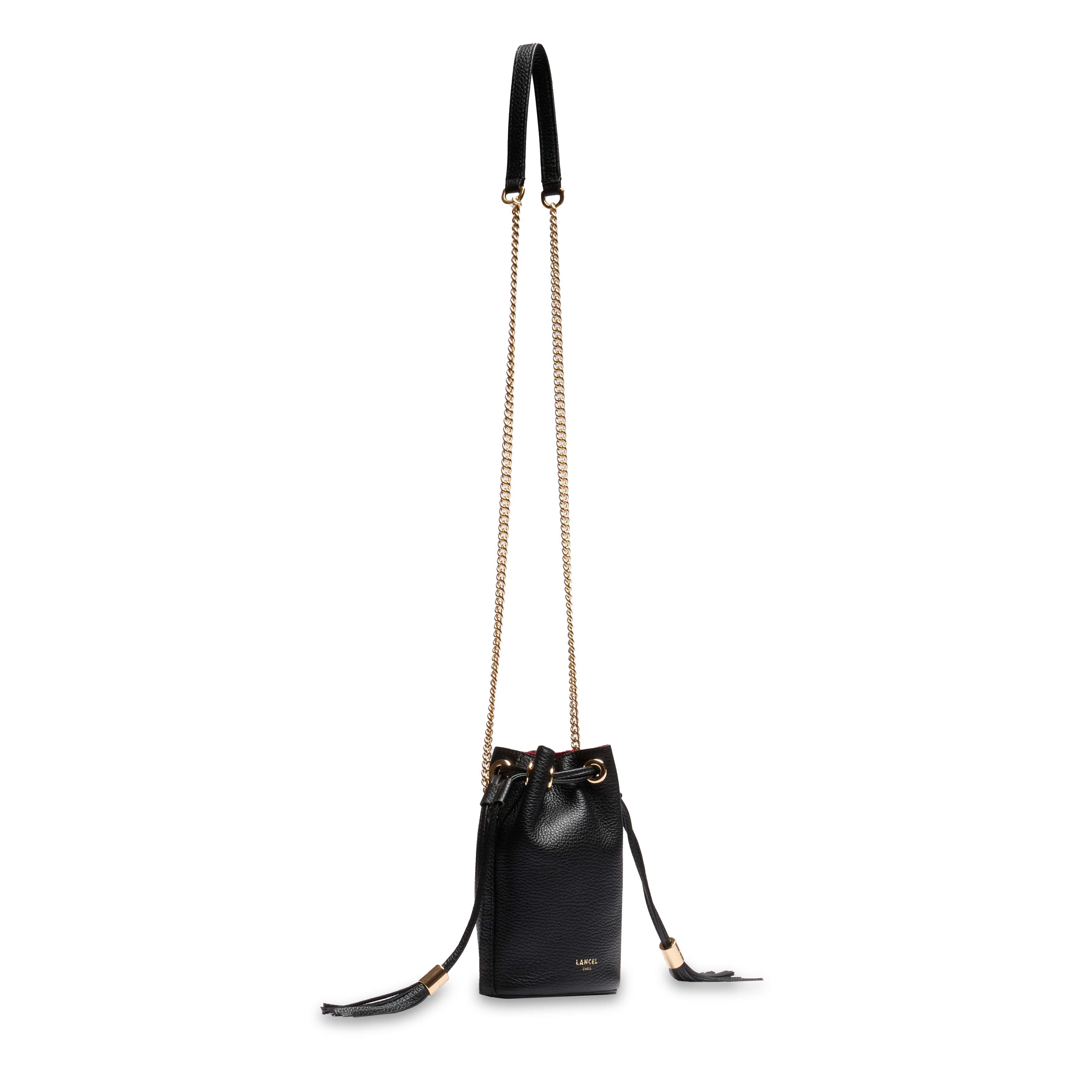 Mini sac seau premier flirt de lancel en cuir LANCEL Noir
