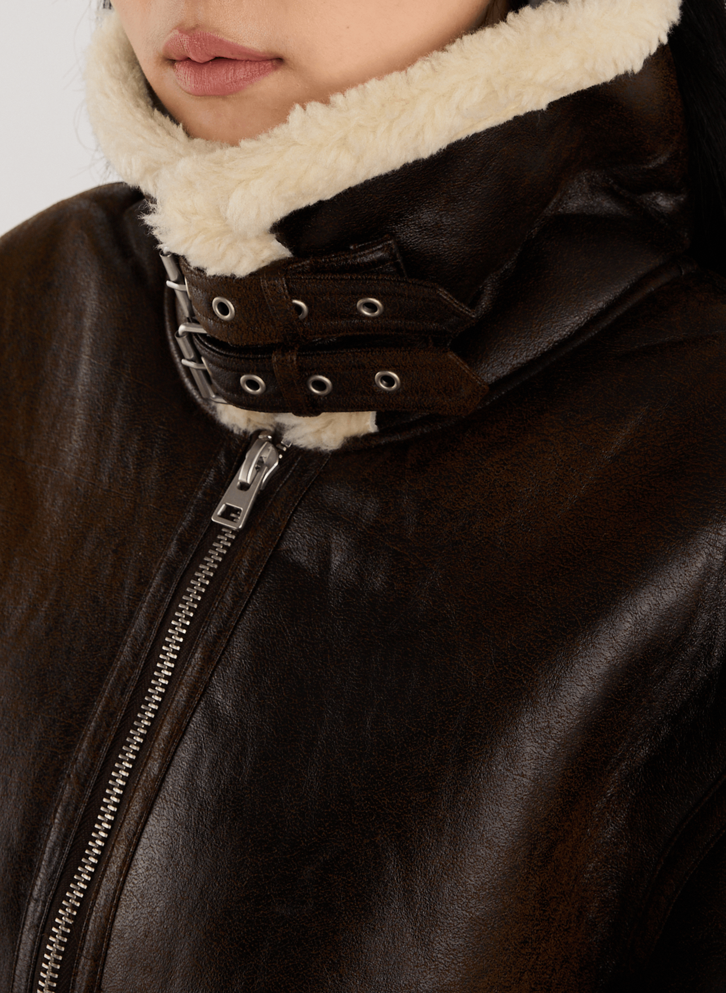 Textured bomber TOPSHOP Brown