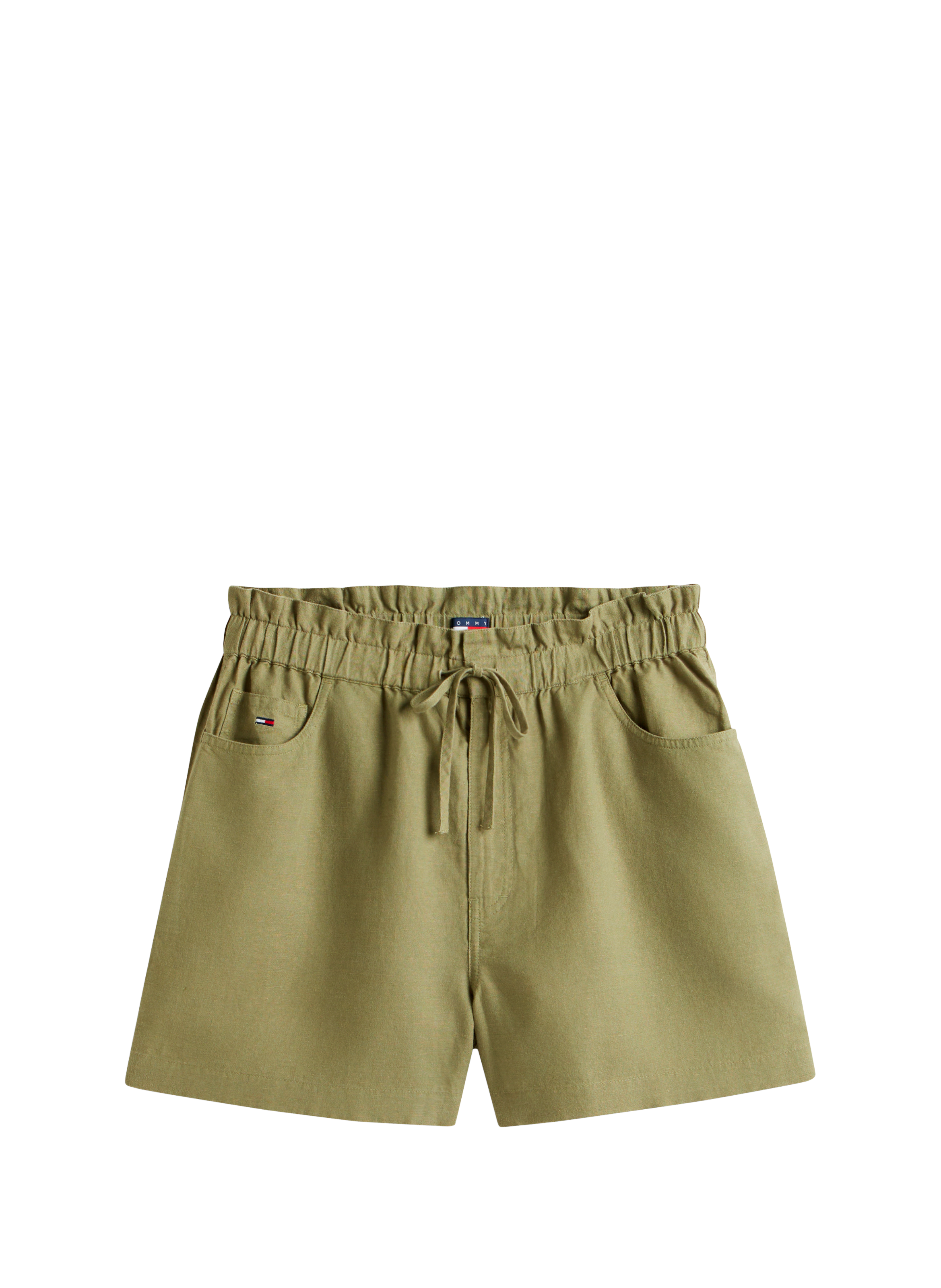 Bermuda court en lin et coton mélangé TOMMY HILFIGER Vert