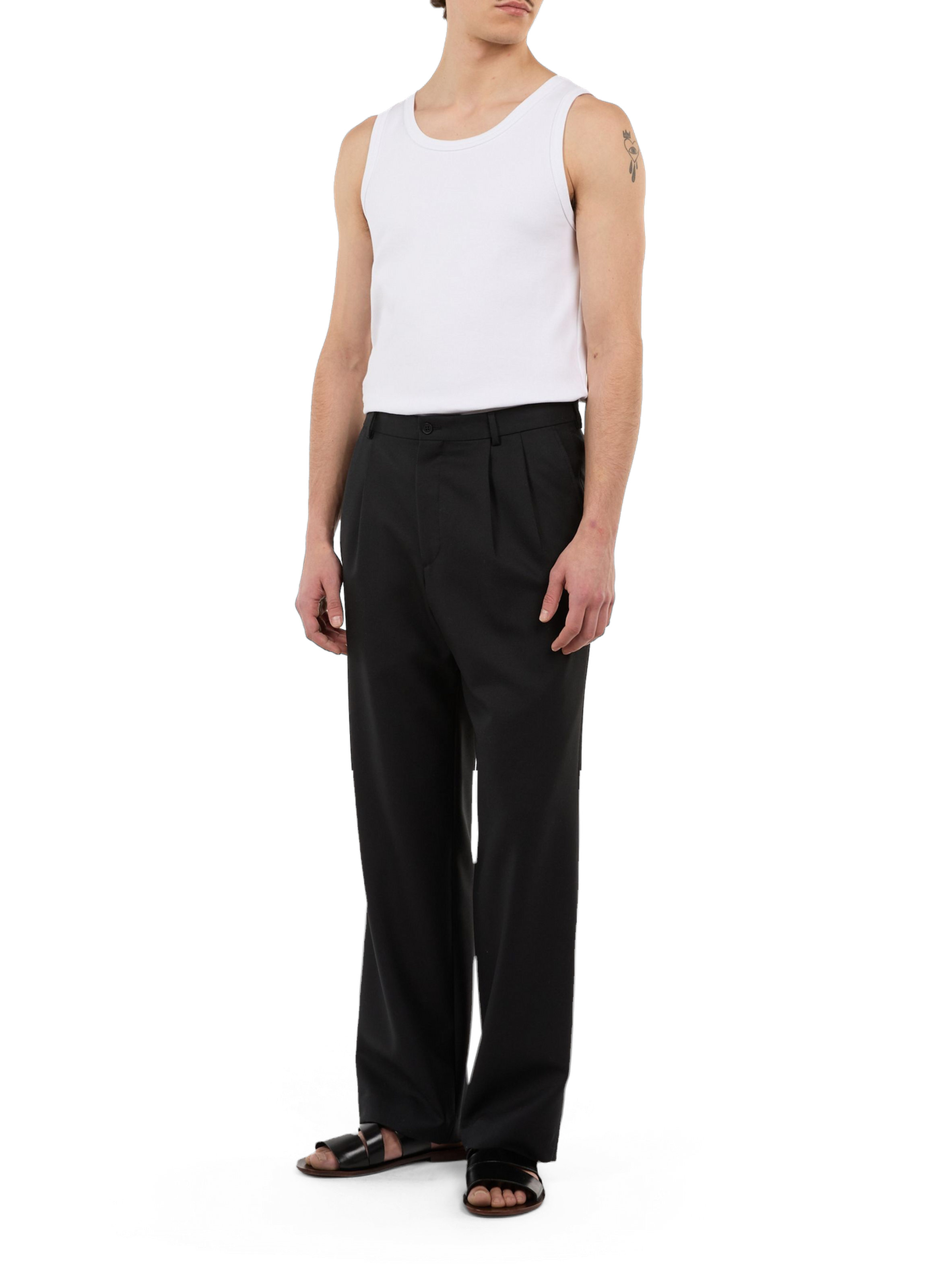 Cropped wool trousers SAISON 1865 Black