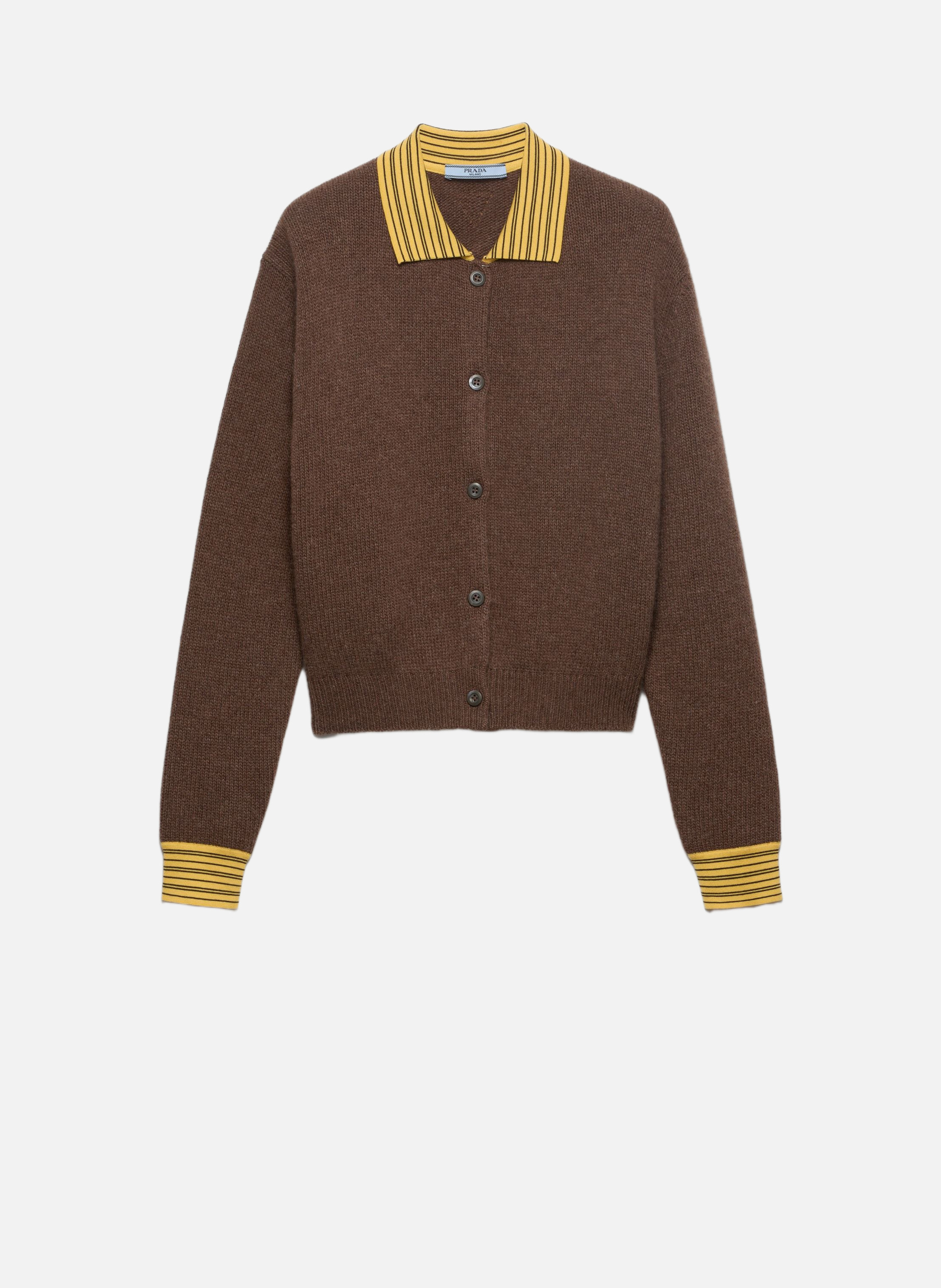 Cardigan en cachemire PRADA Marron