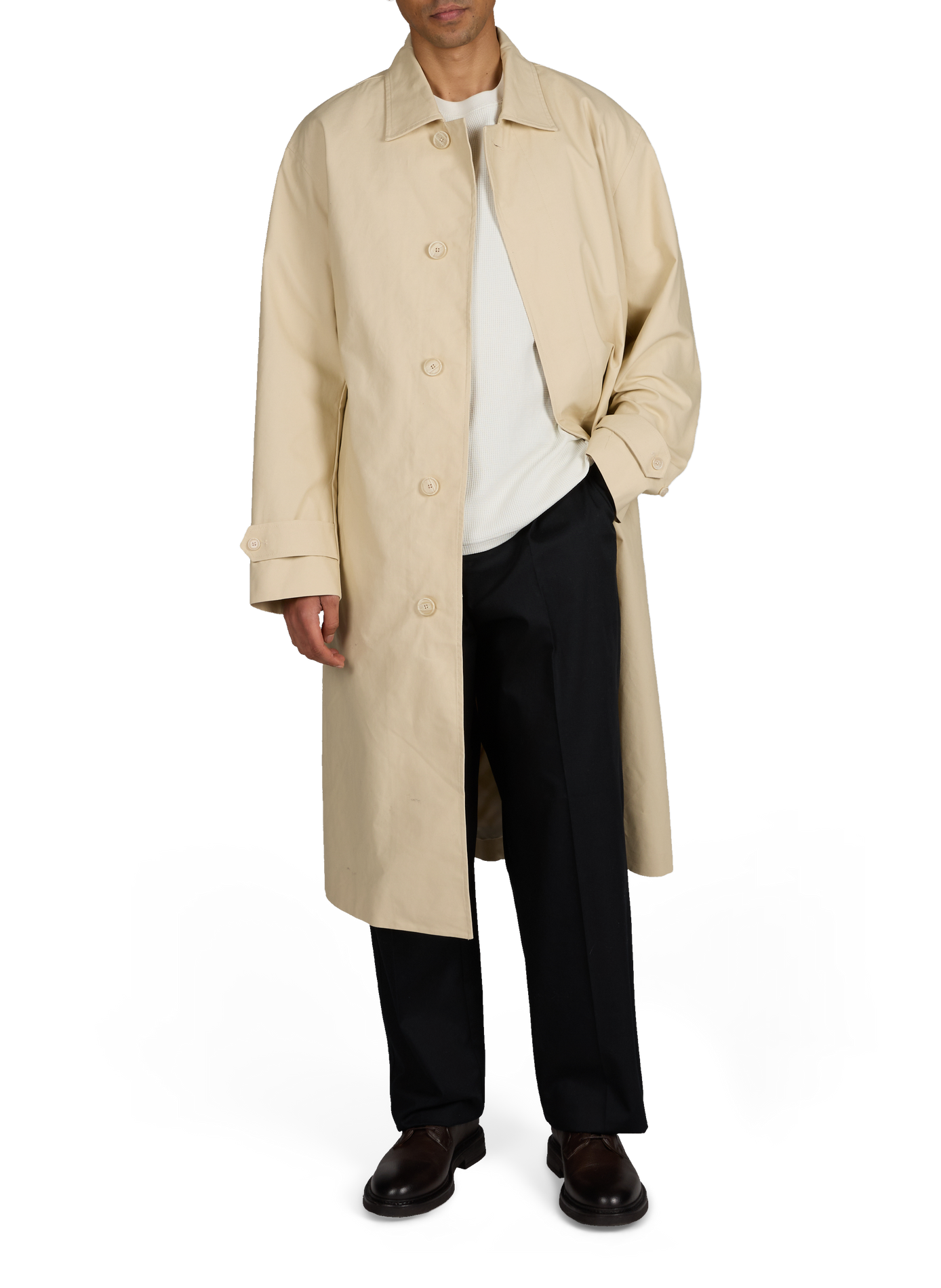 Long organic cotton coat NN.07 Beige