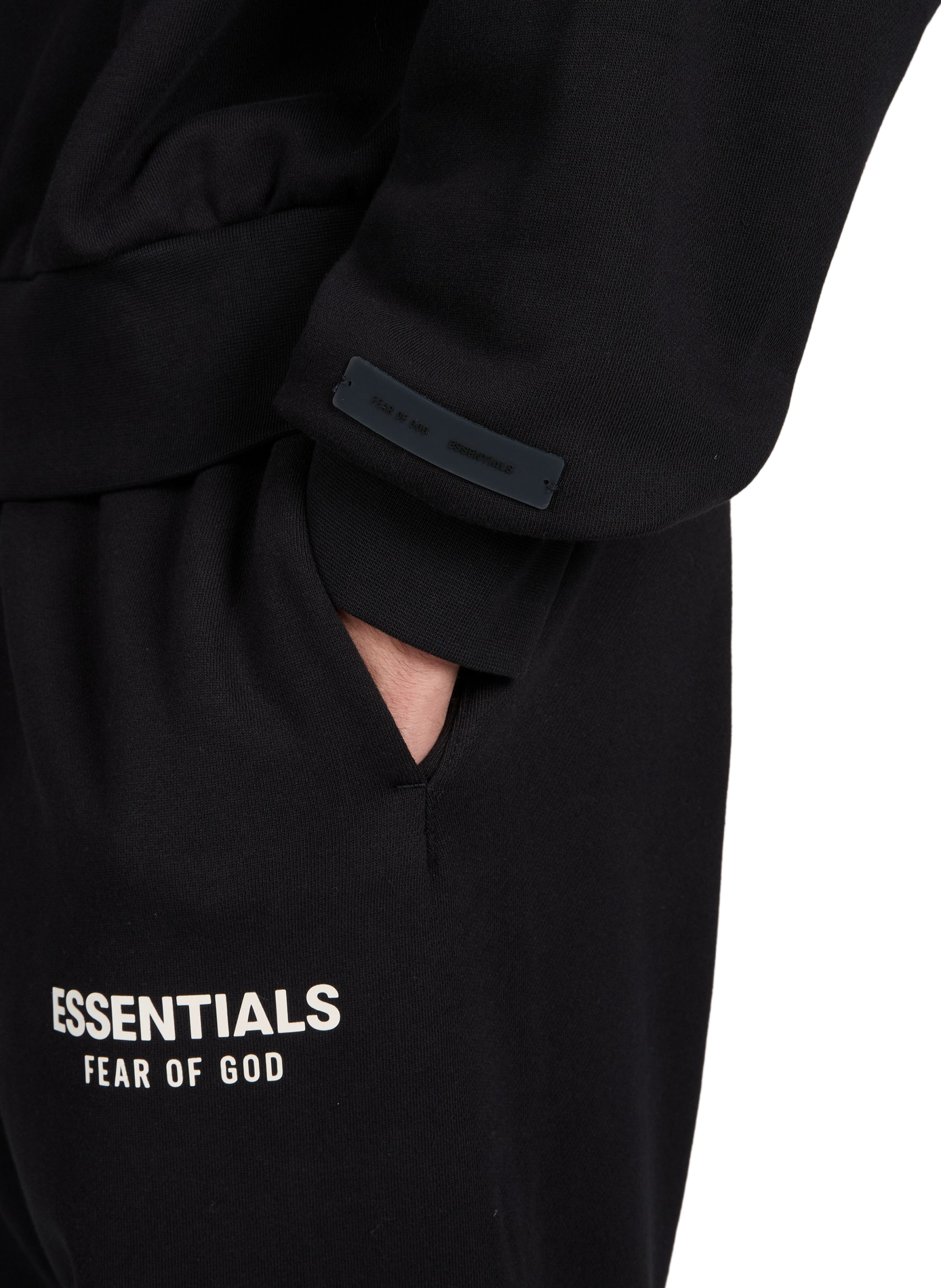 Pullover with round neckline in blended cotton FEAR OF GOD ESSENTIALS Black