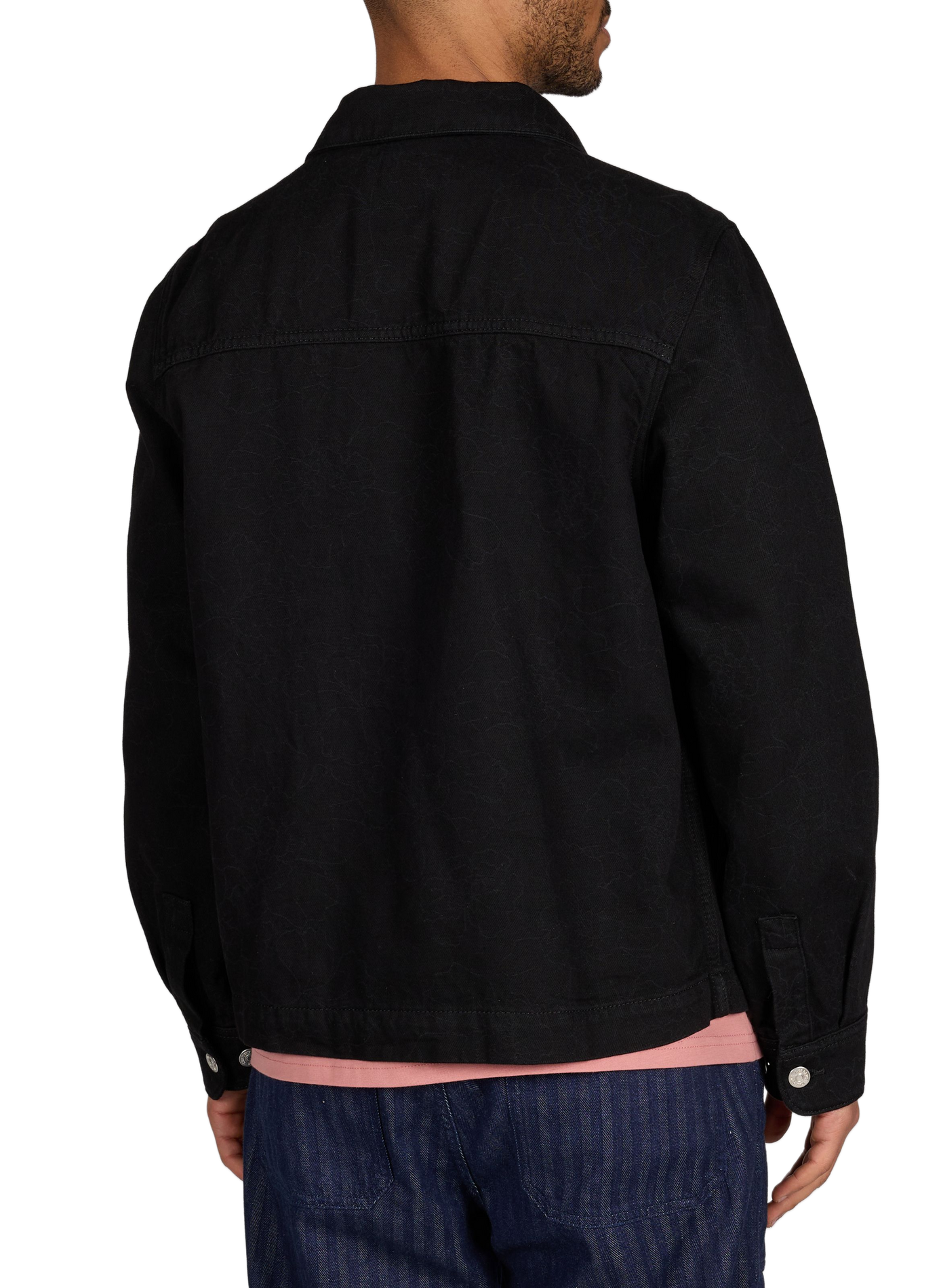 Layton jacquard cotton overshirt LES DEUX Black