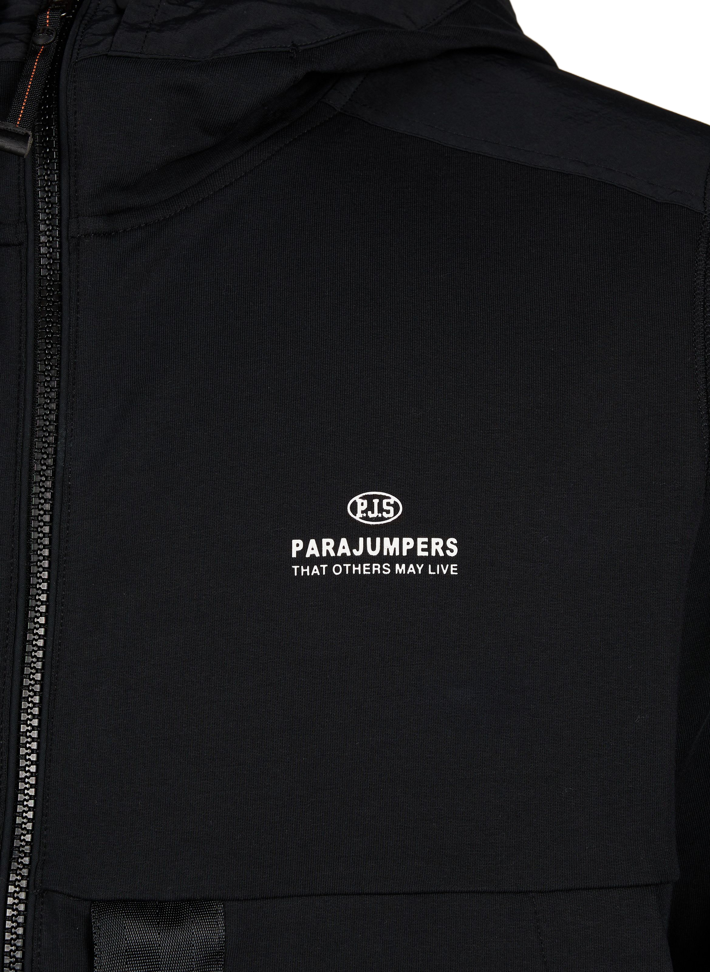Sweat zippée à capuche en coton mélangé PARAJUMPERS Noir