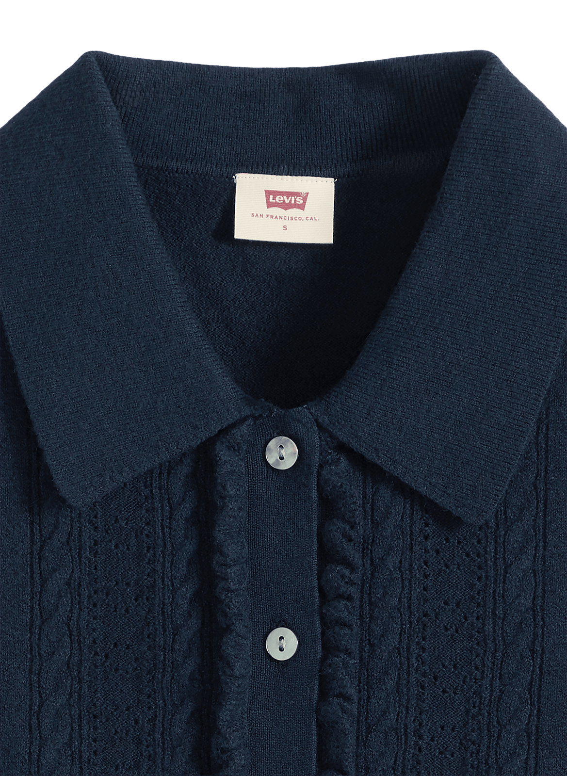 Gilet à mini volants en coton mélangé LEVI'S Bleu