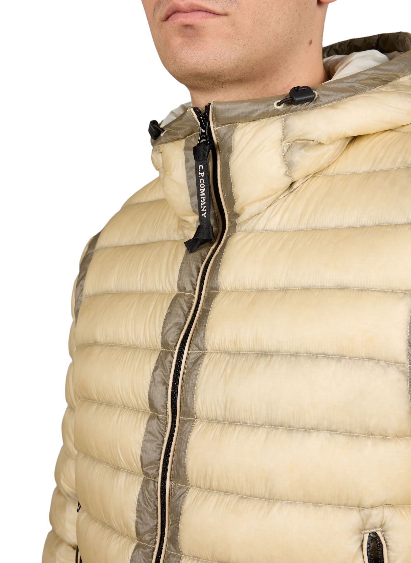 Veste matelassée à capuche CP COMPANY Beige