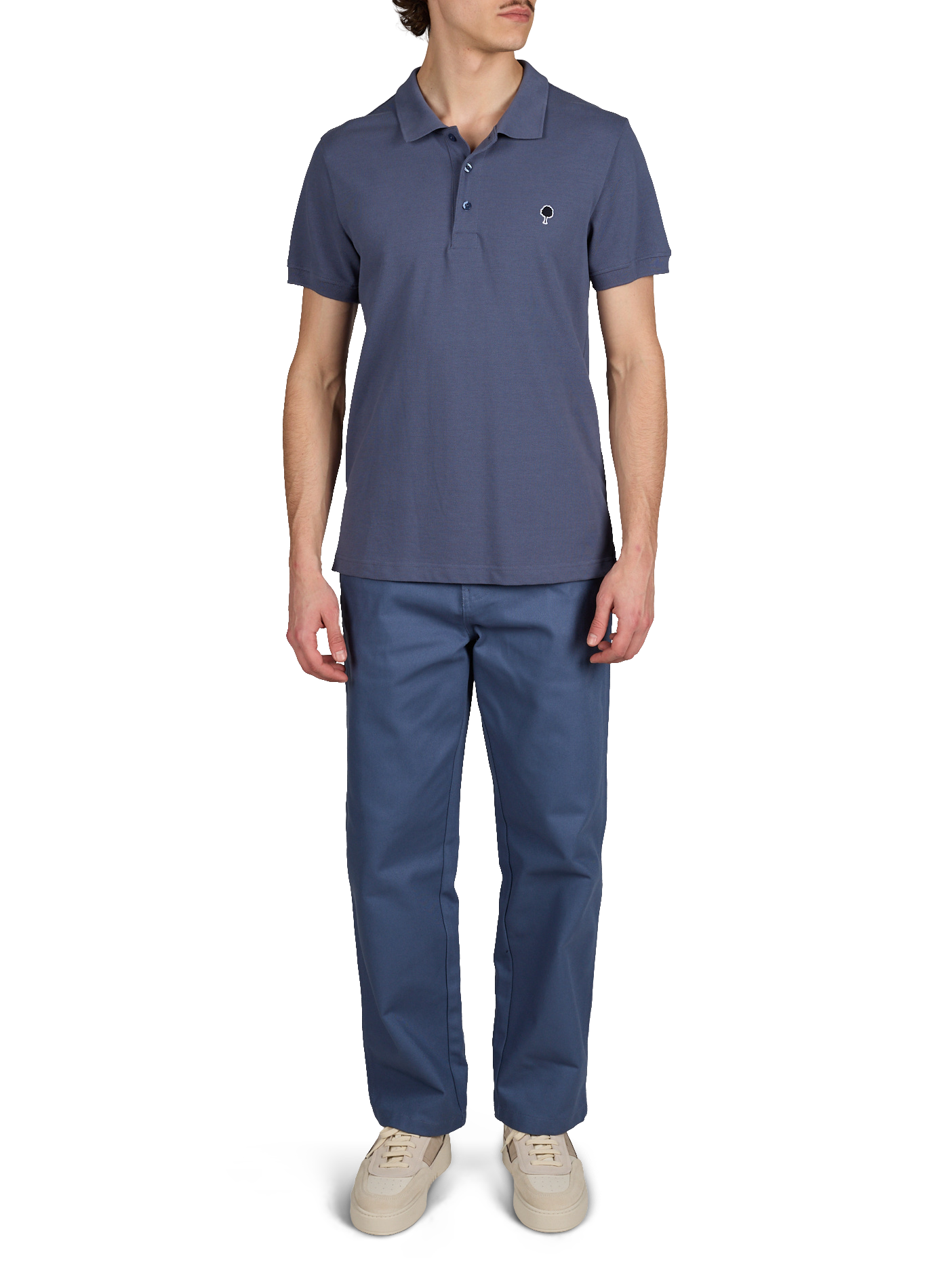 Polo manches courtes Lumigny en coton FAGUO Bleu