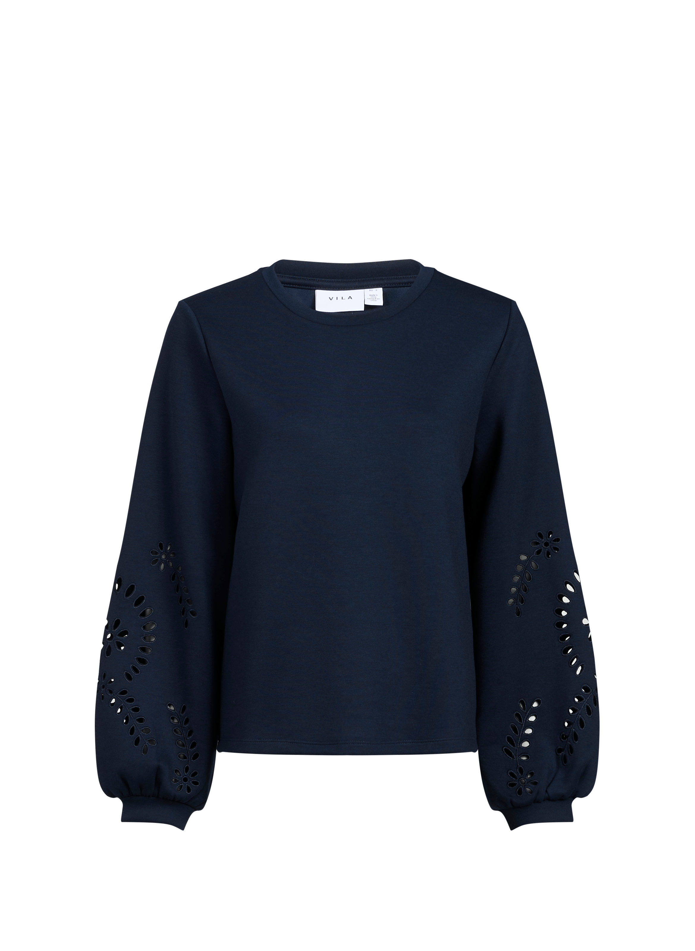 Sweatshirt with pierced sleeves VILA Blue