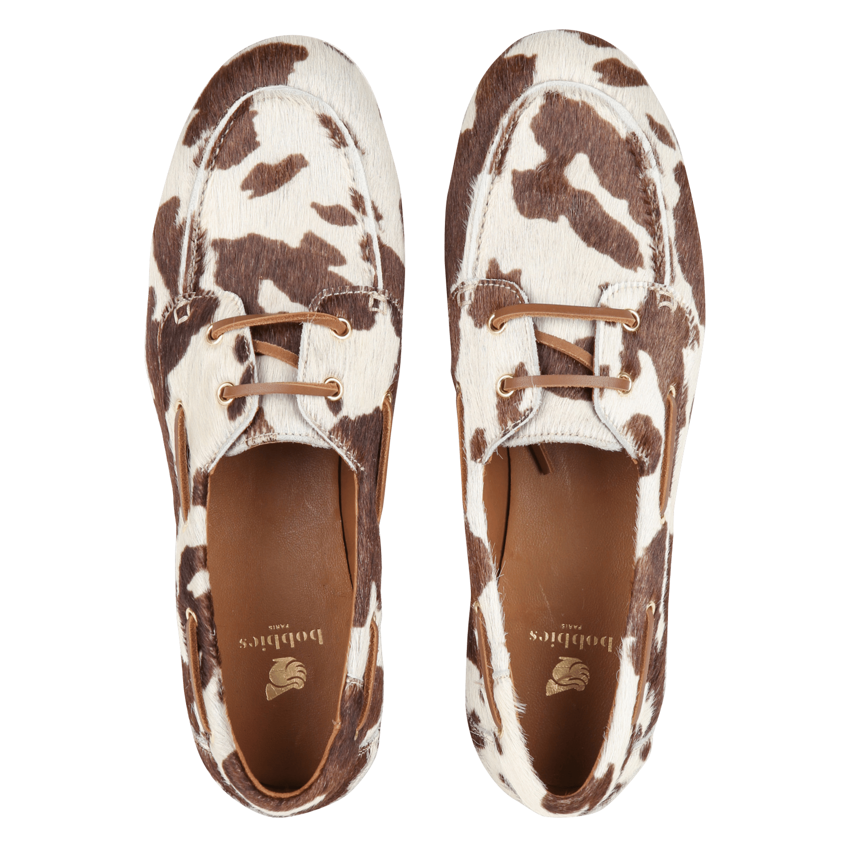 Chaussures bateau en cuir pony imprimé betsy BOBBIES Multicolore