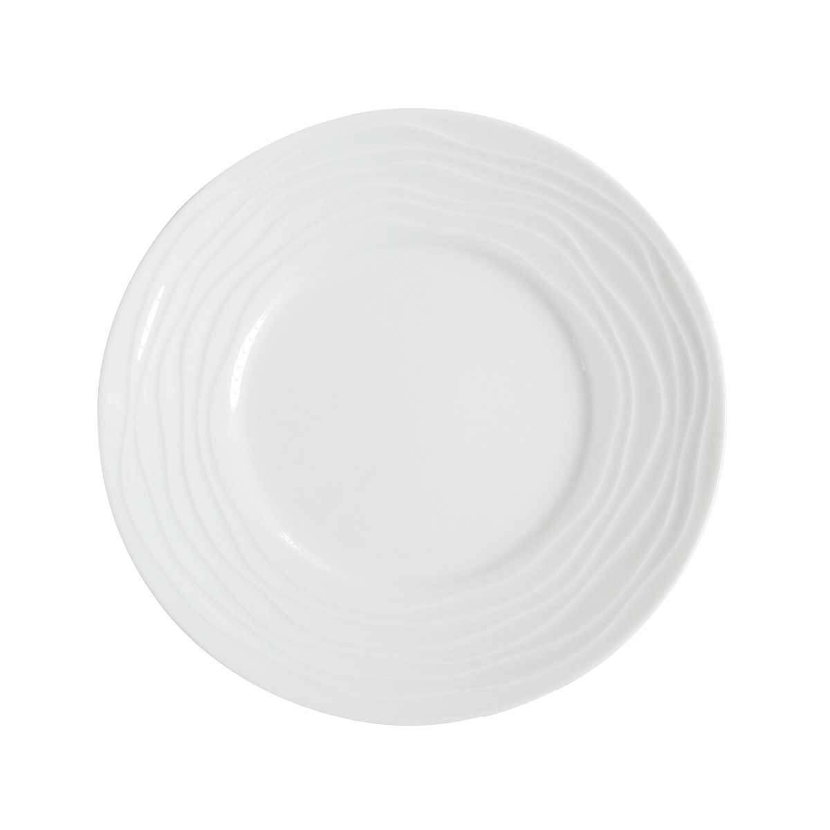 Onde - assiette à dessert 21.5 cm (lot de 6) MEDARD DE NOBLAT Blanc