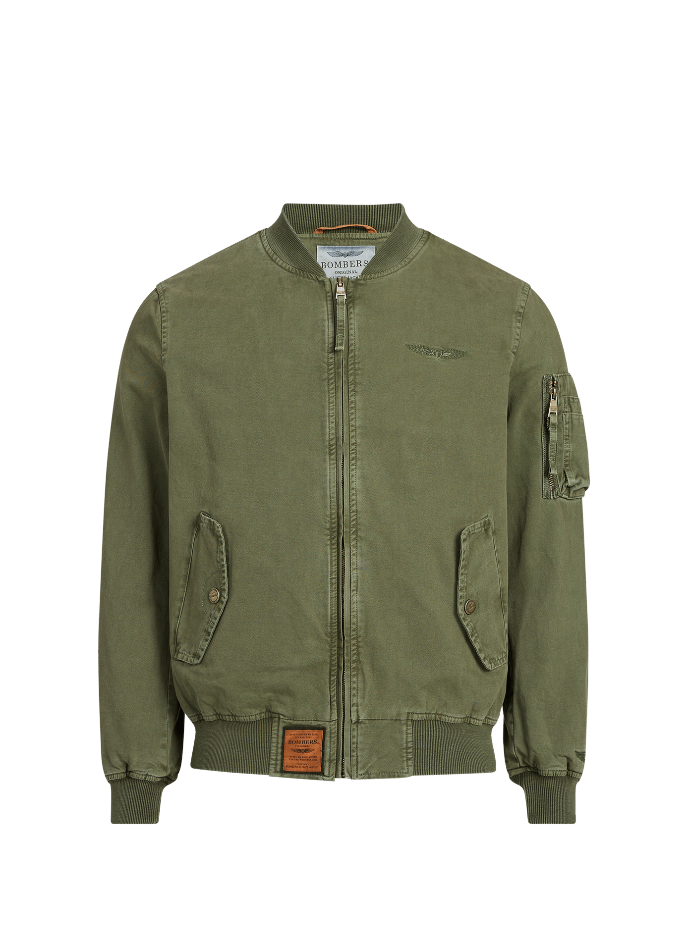 Bomber droit en coton BOMBERS ORIGINAL Kaki