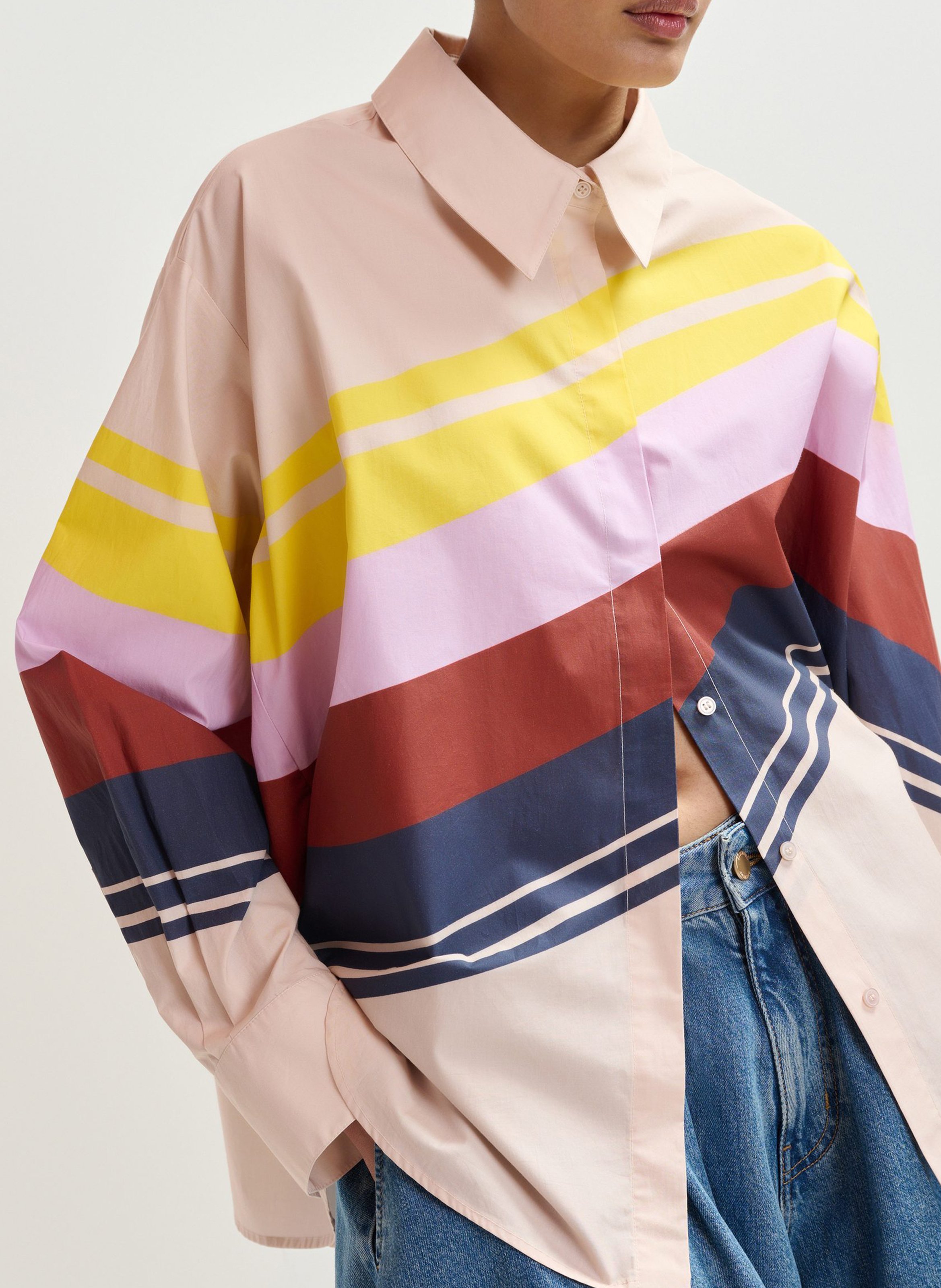 Chemise oversize à motifs joppy Multicolore