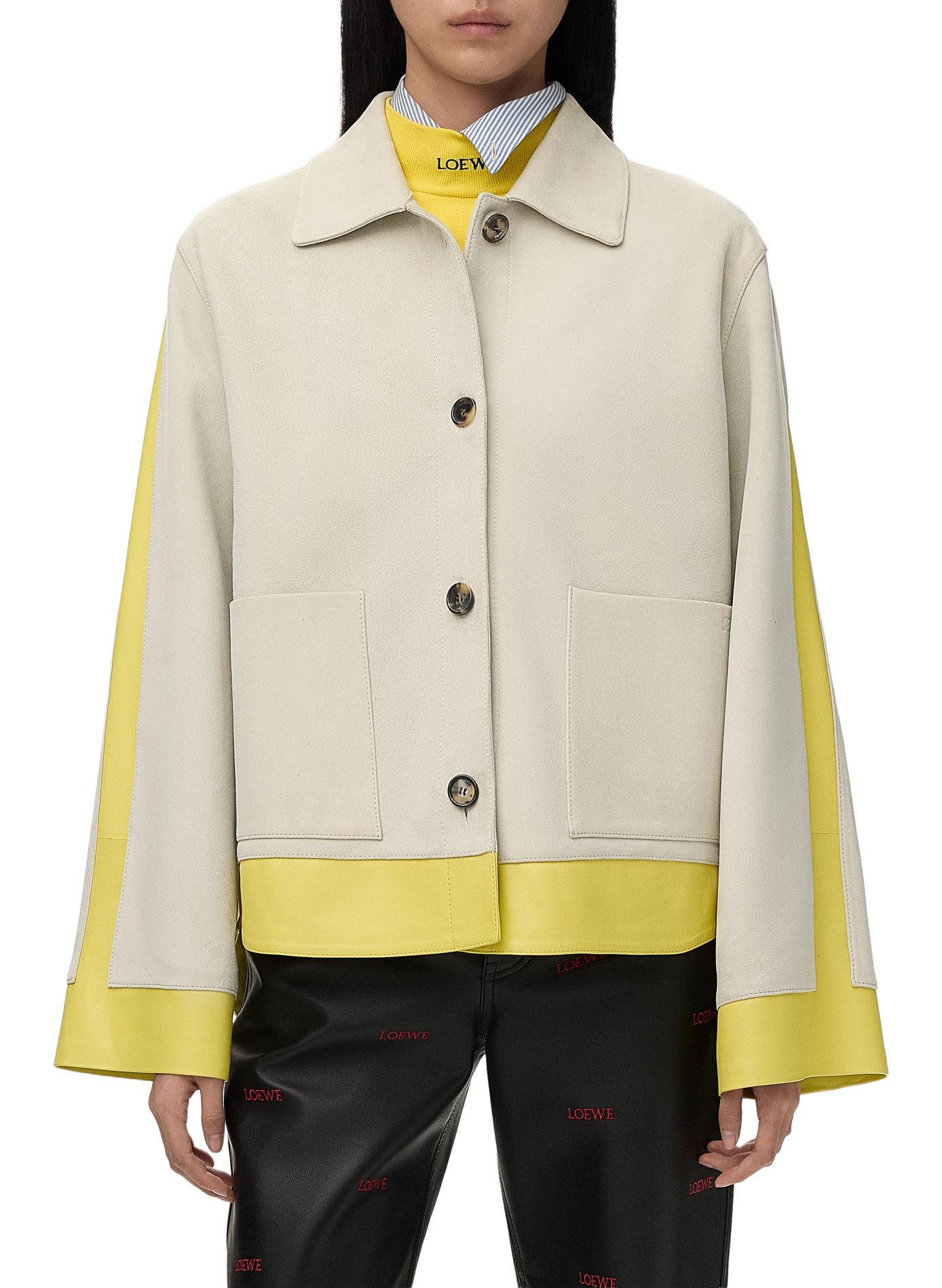 Suede Lamb Revers Jacket LOEWE Grey