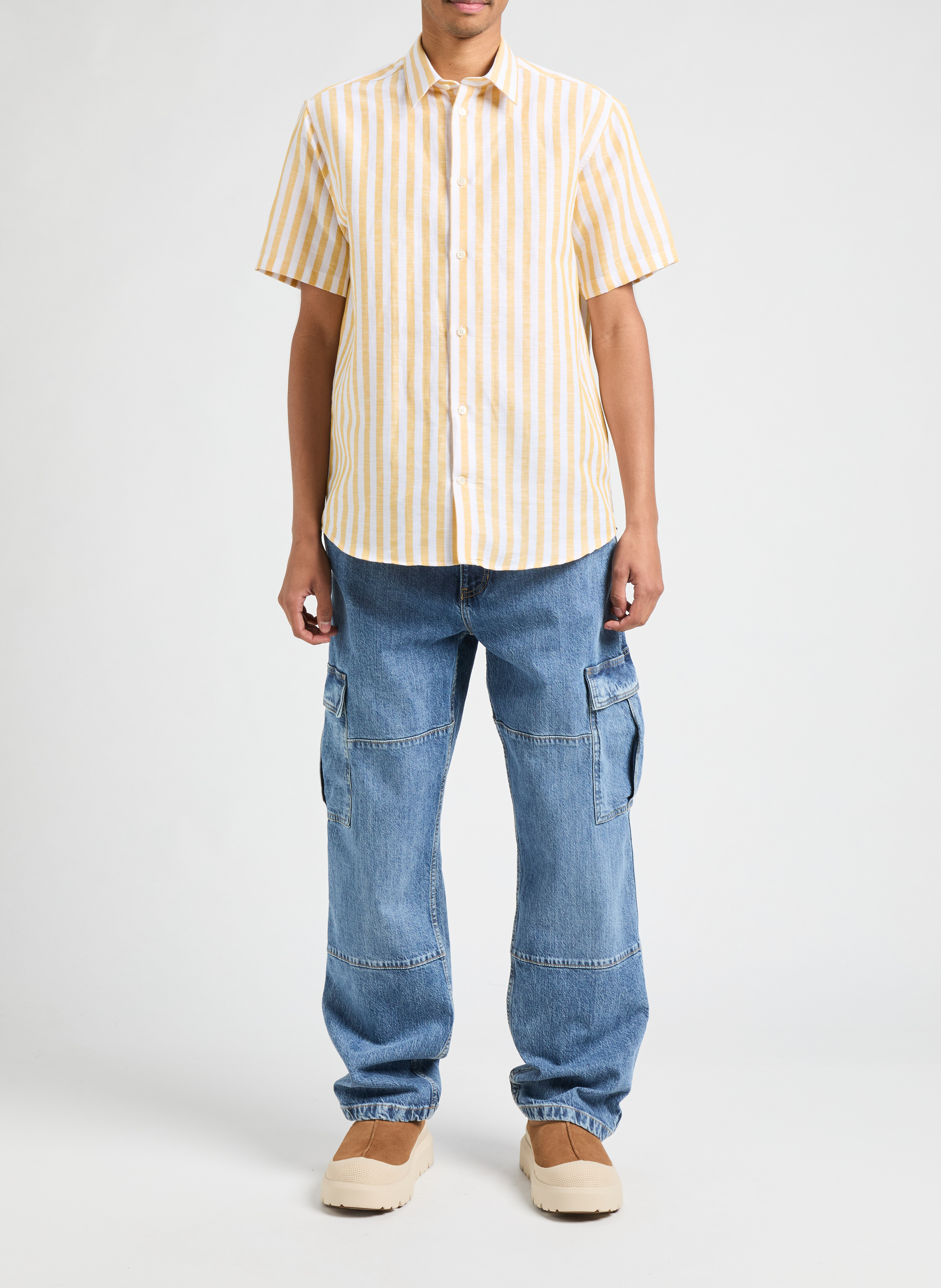 Chemise à rayures AU PRINTEMPS PARIS Jaune