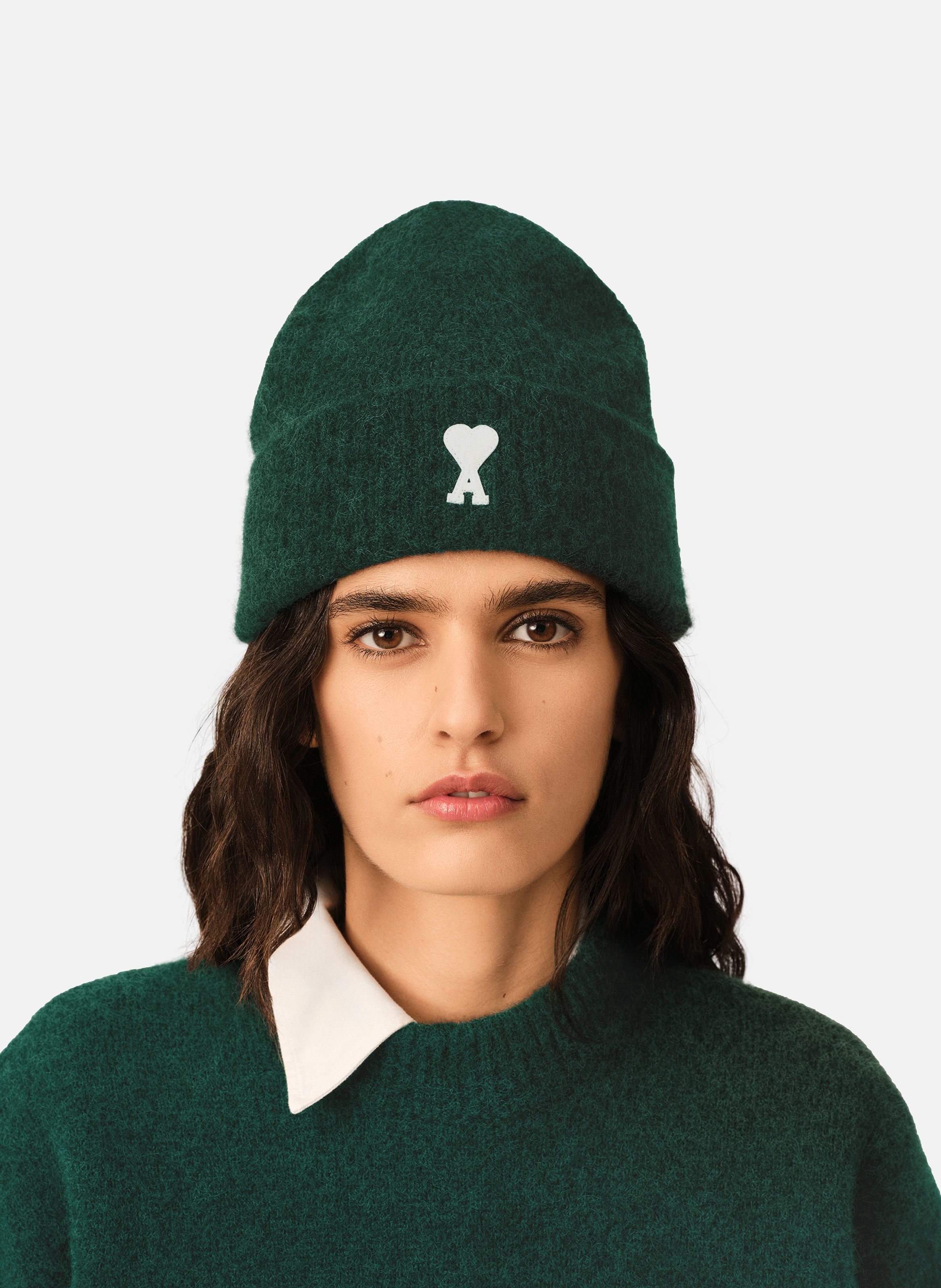 Bonnet unisexe en alpaga ami de coeur AMI PARIS Vert