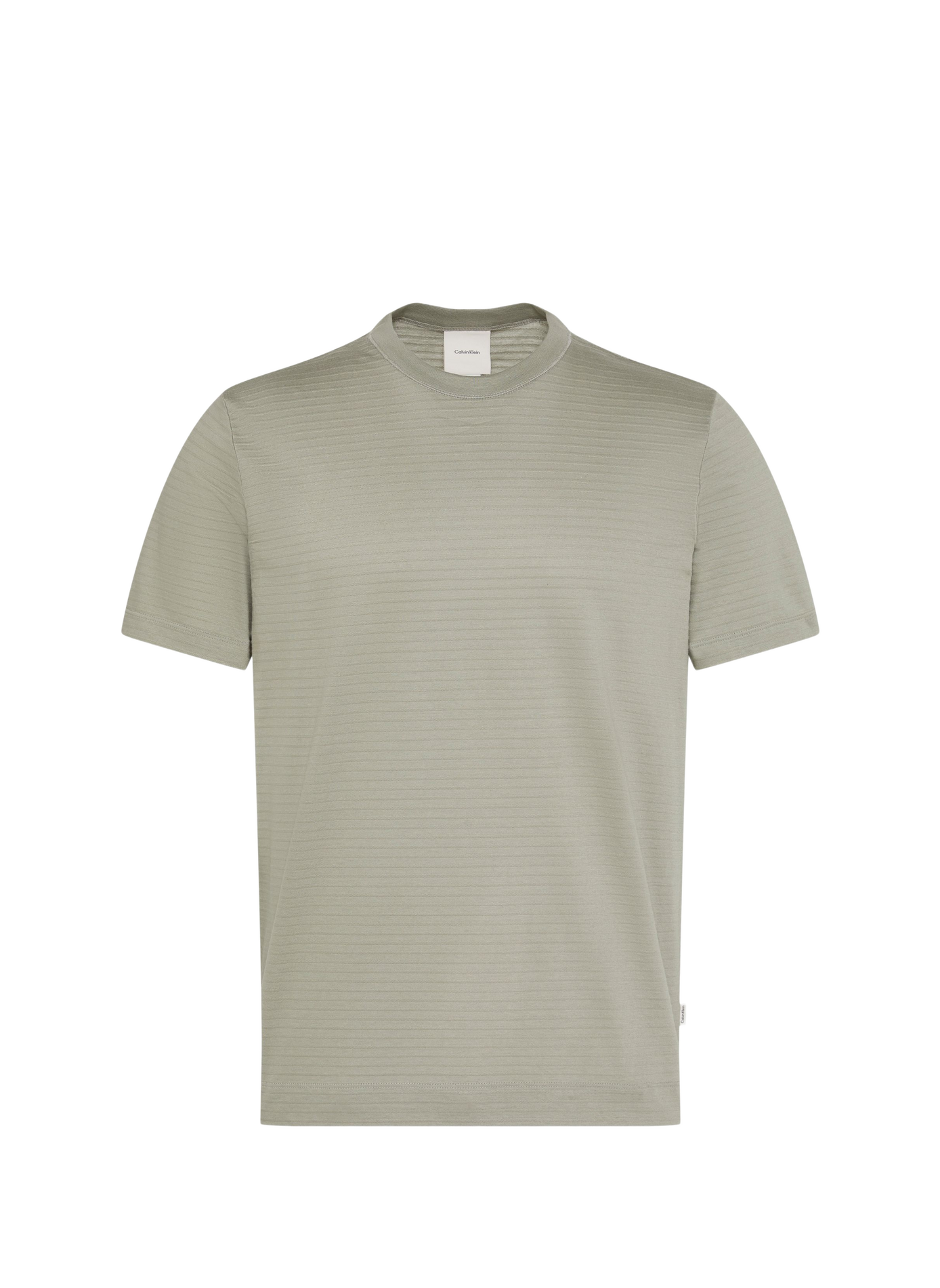 Straight short-sleeved cotton T-shirt CALVIN KLEIN Khaki