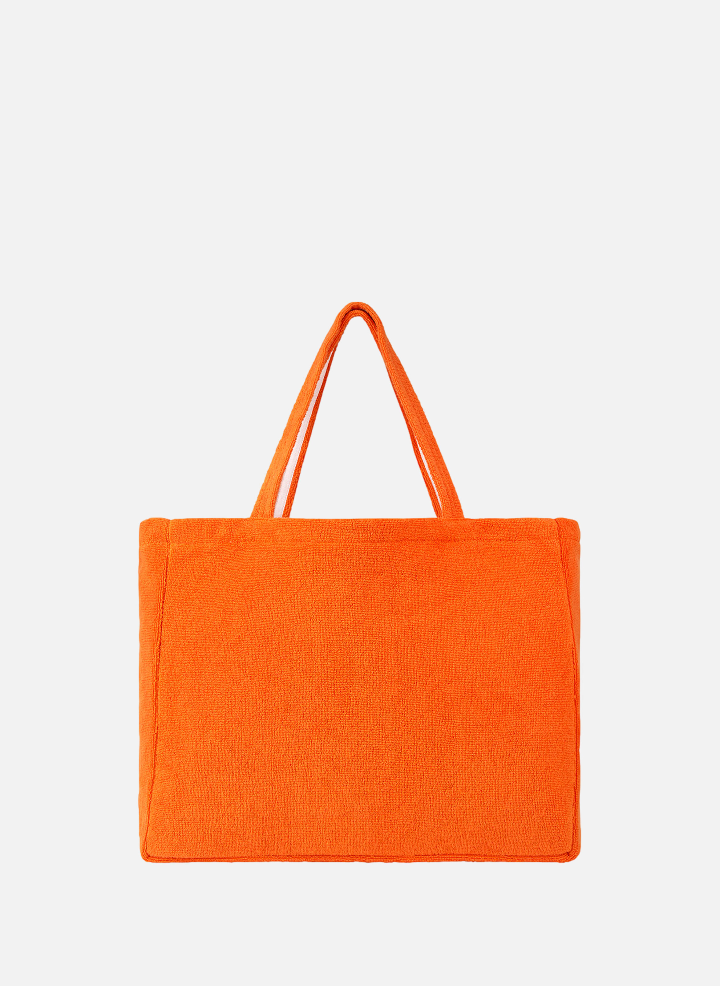 Sac plage  en coton, croisière YVES DELORME Orange