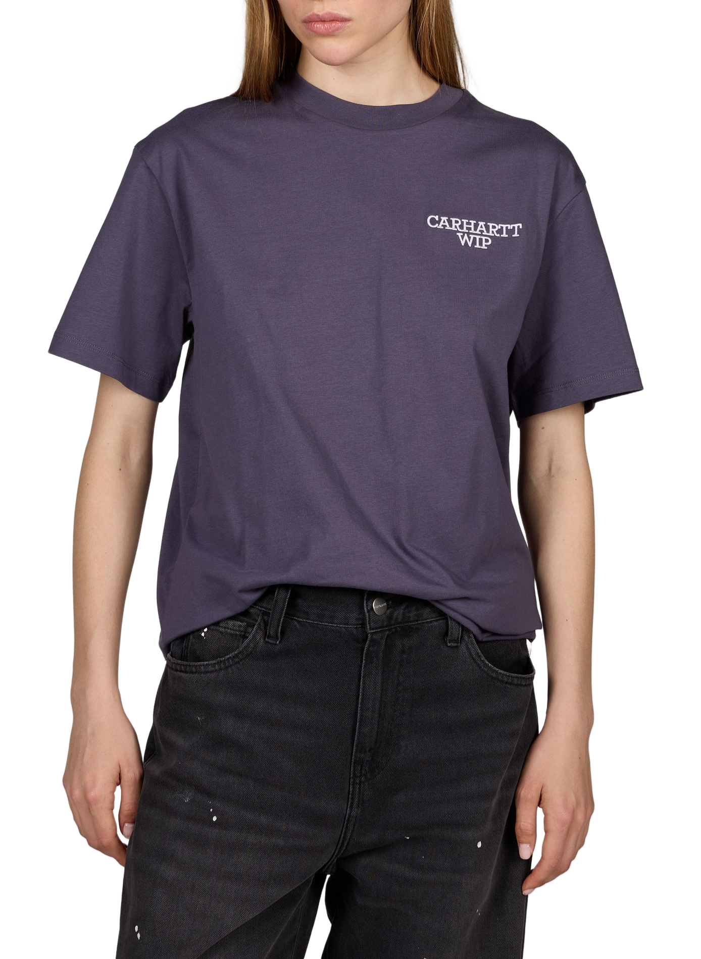 T-shirt Hugging Cats with back print in cotton CARHARTT WIP Purple