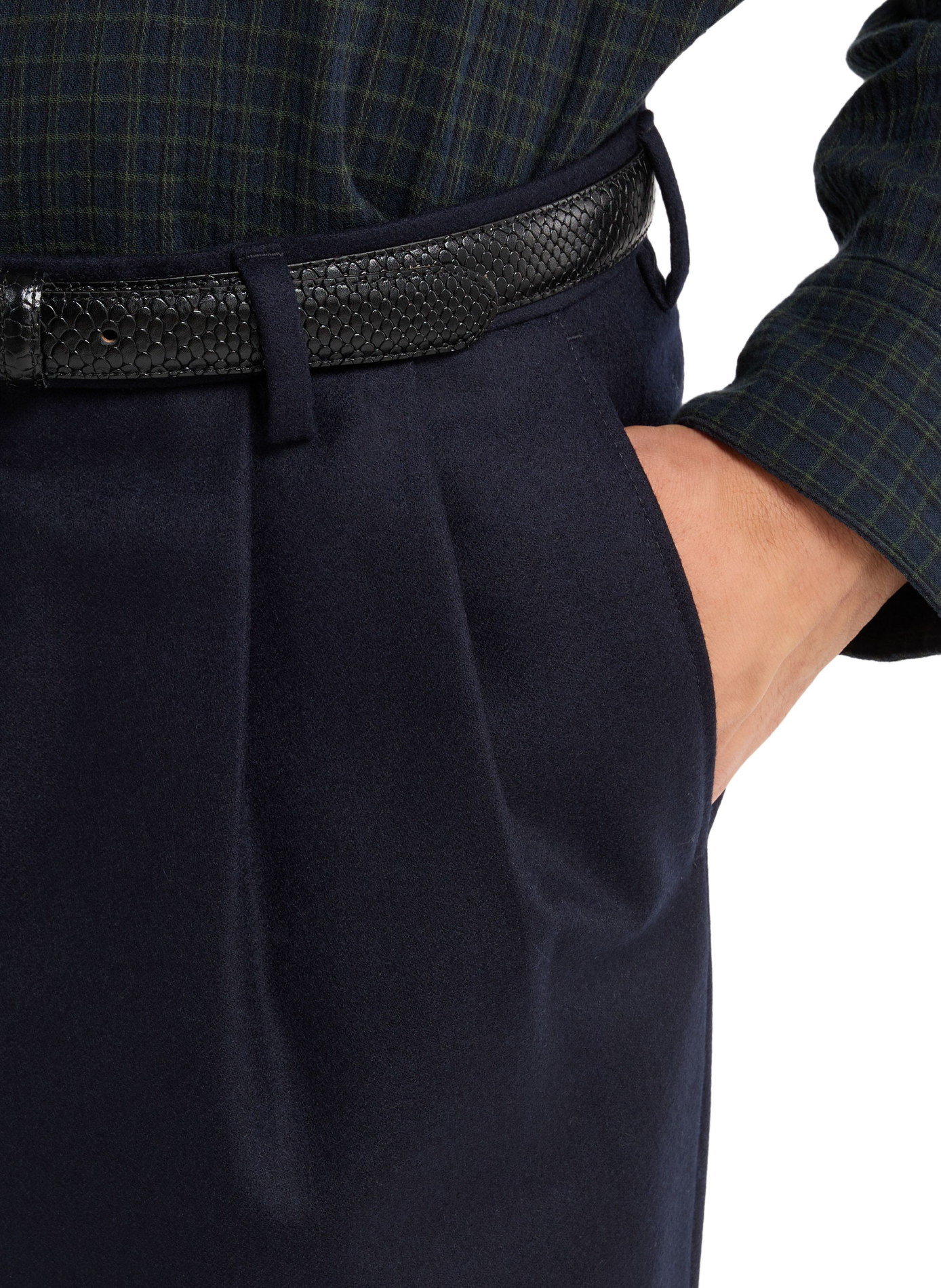 Pantalon large Goose en laine SAISON 1865 Bleu