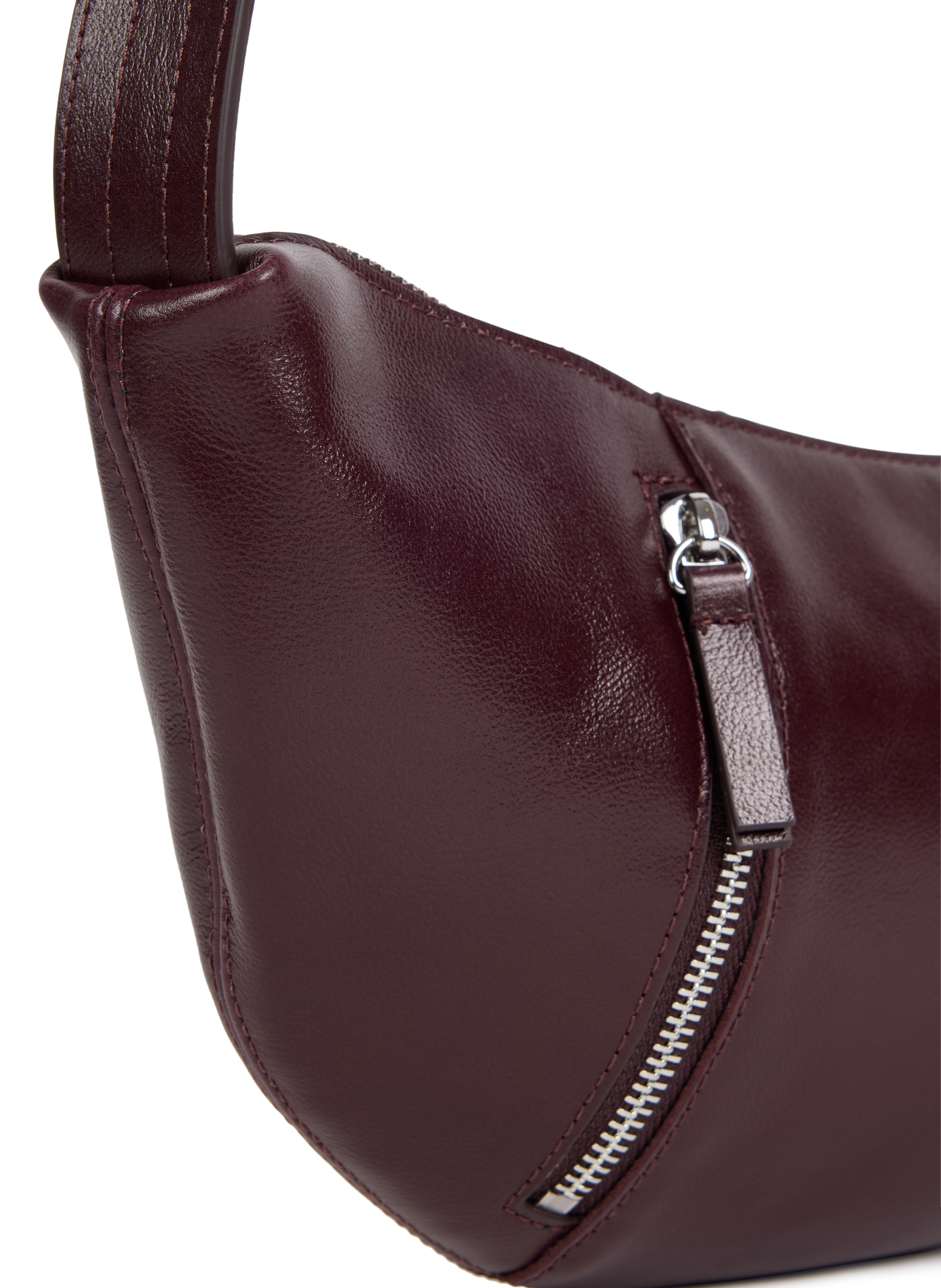Shoulder bag Luce in leather NAT & NIN Purple