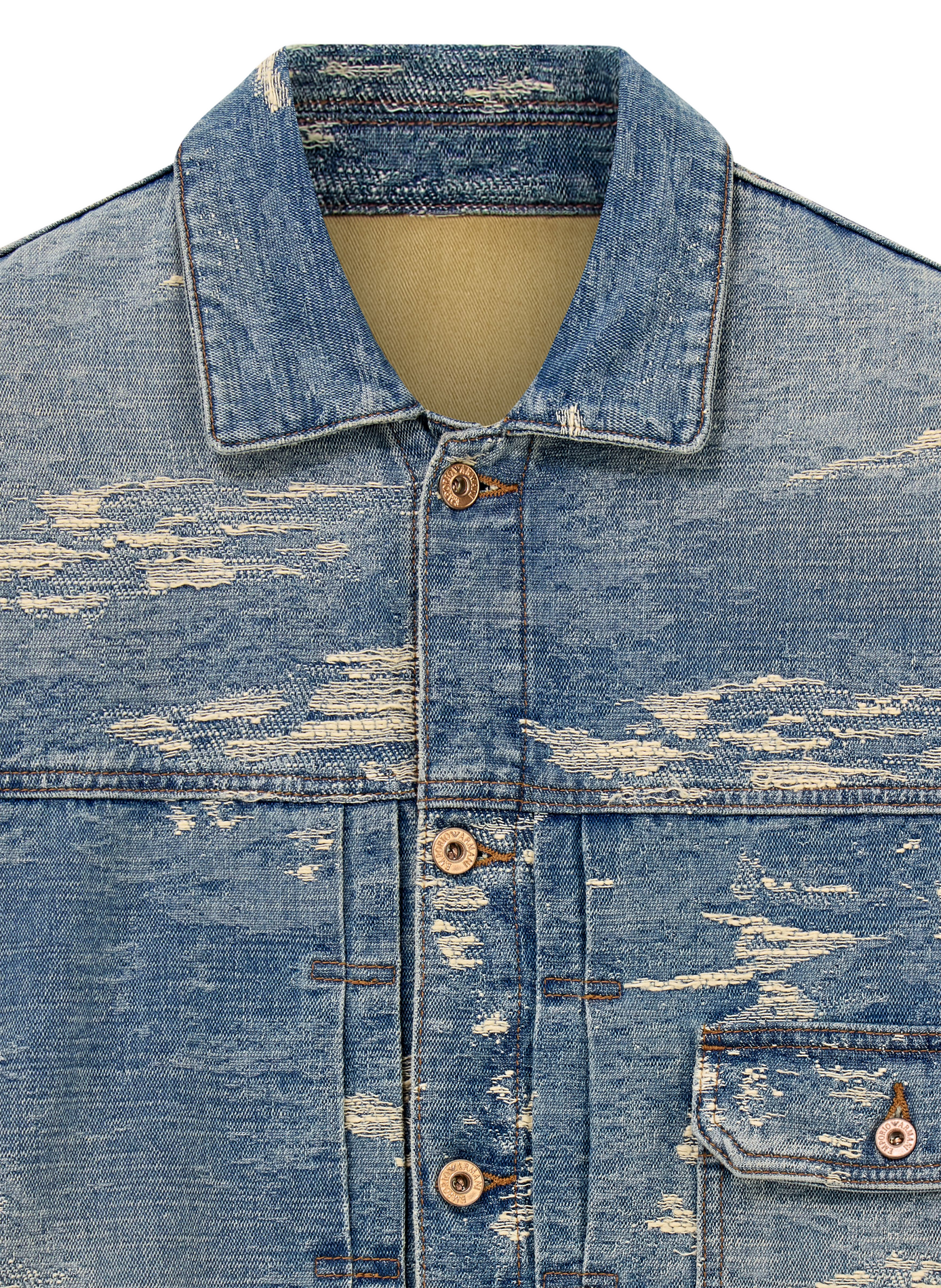 Straight denim cotton jacket EMPORIO ARMANI Blue